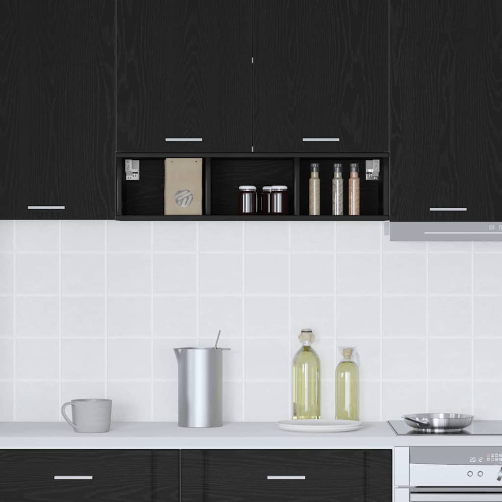 Hanging Cabinet Black Oak 20 x 29,5 x 80 cm Engineered Wood