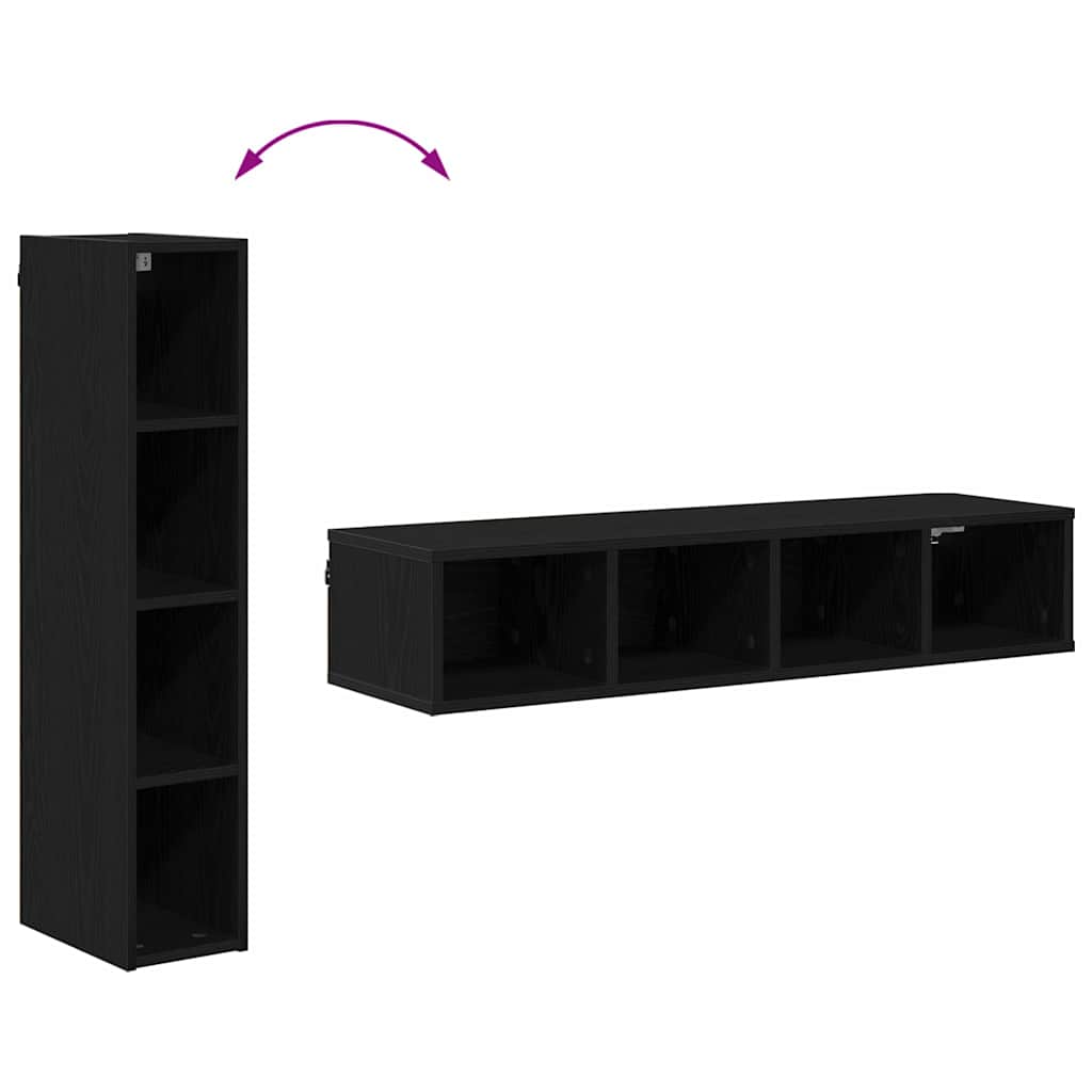 Hanging Cabinet Black Oak 20 x 29,5 x 100 cm Engineered Wood