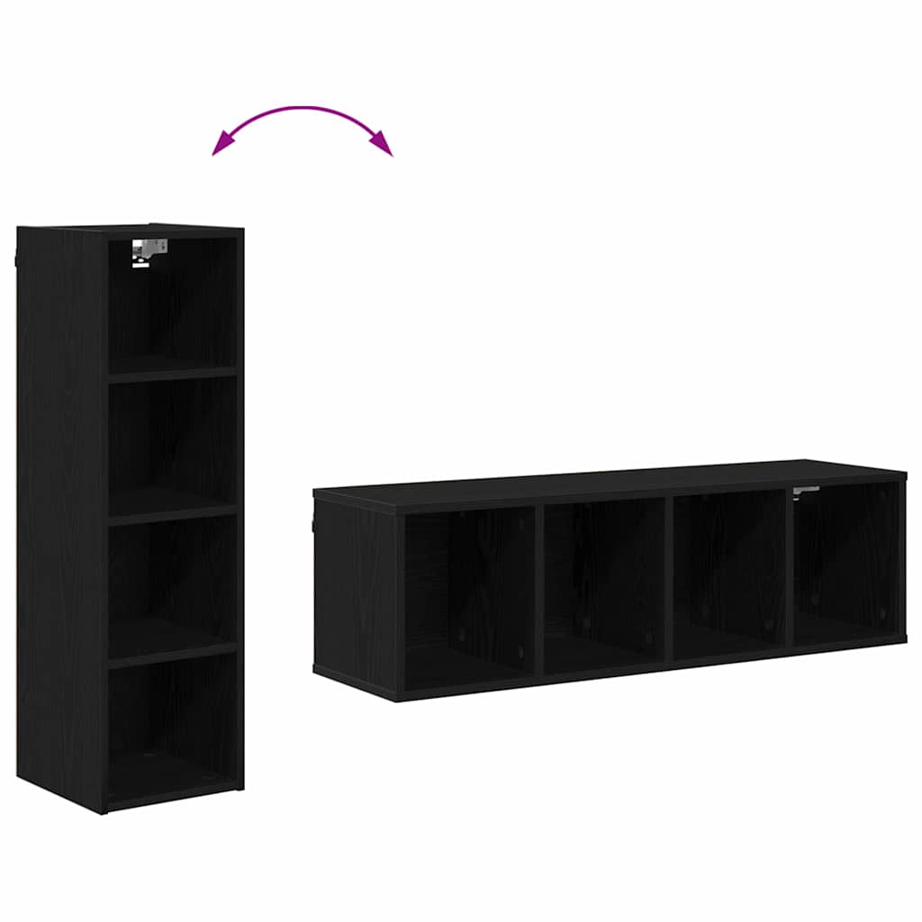 Hanging Cabinet Black Oak 30 x 29,5 x 100 cm Engineered Wood