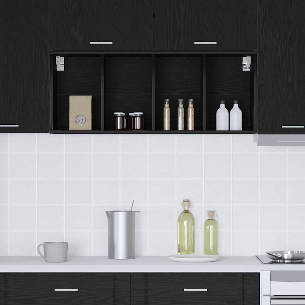 Hanging Cabinet Black Oak 40 x 29,5 x 100 cm Engineered Wood