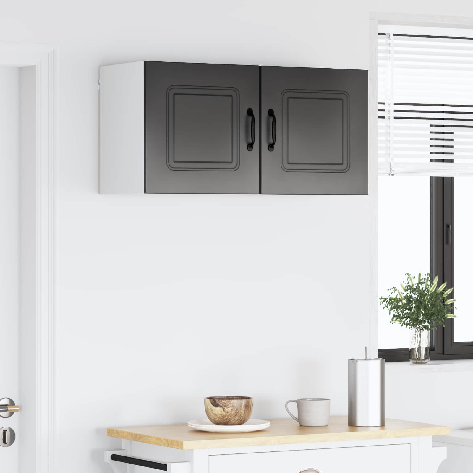 Kitchen Cabinet with Storage Kalmar 2 pcs Black 40 x 31 x 40 cm