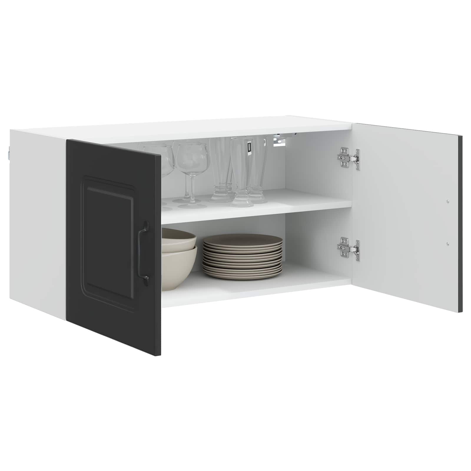 Kitchen Cabinet Kalmar Black 80 x 31 x 40 cm Engineered Wood