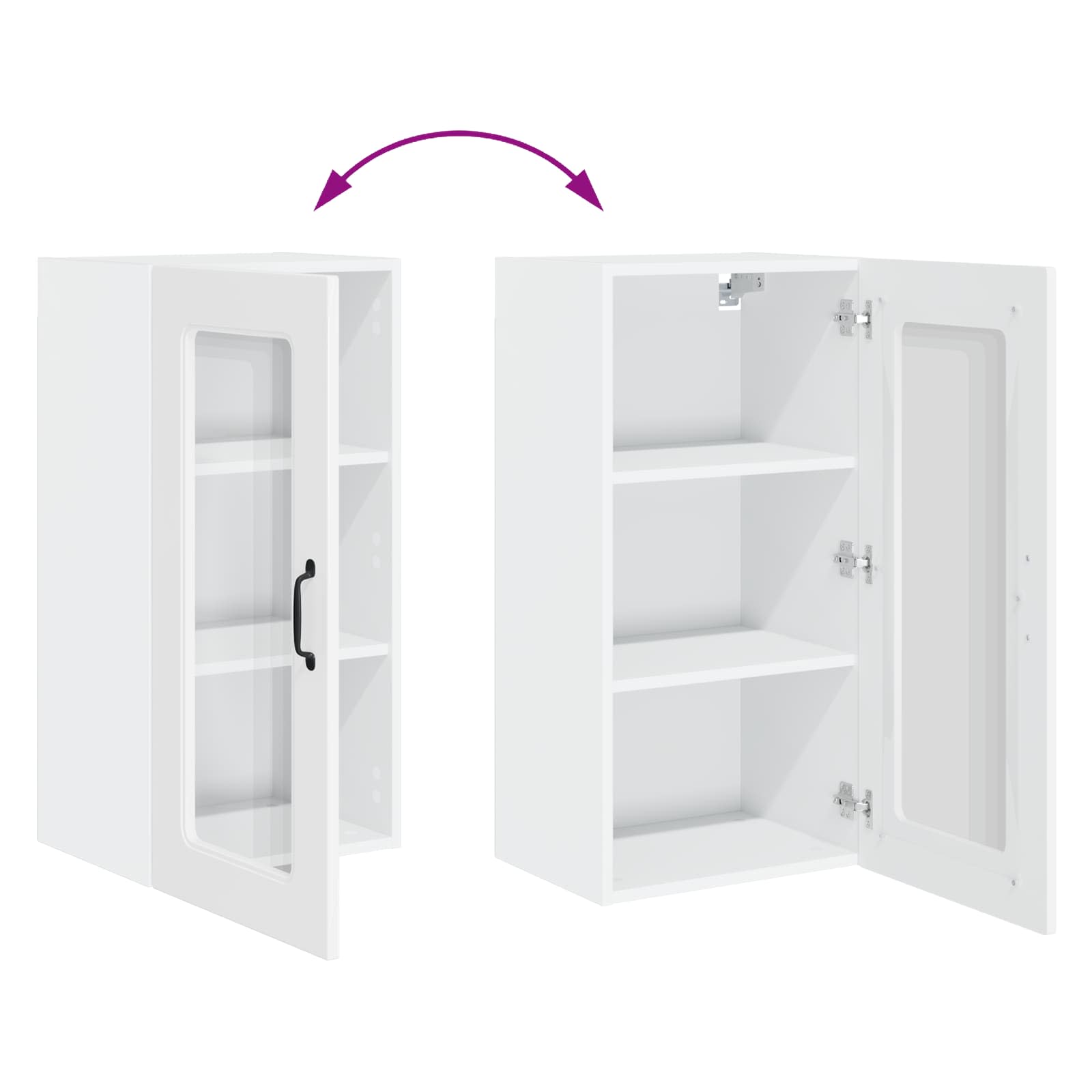 Kitchen Cabinet Kalmar High Gloss White 40 x 31 x 80 cm