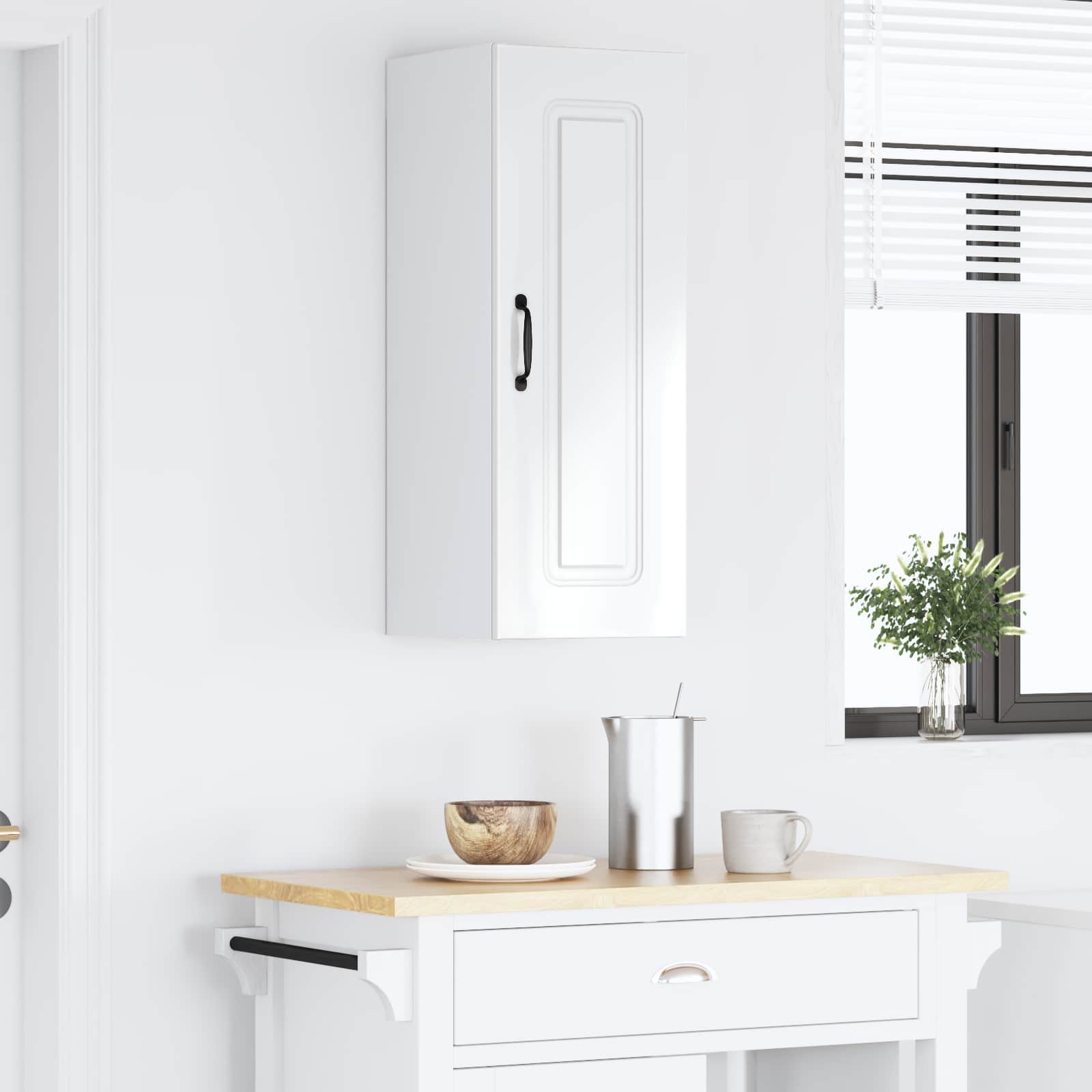 Dishwasher Panel Kalmar High Gloss White 30 x 31 x 80 cm
