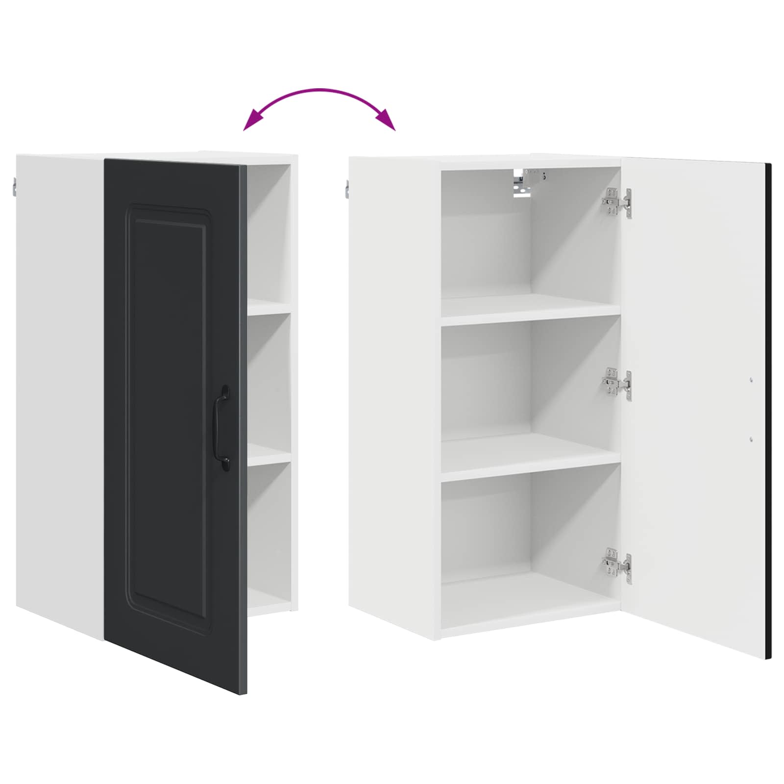 Kitchen Cabinet Kalmar Black 40 x 31 x 80 cm Engineered Wood