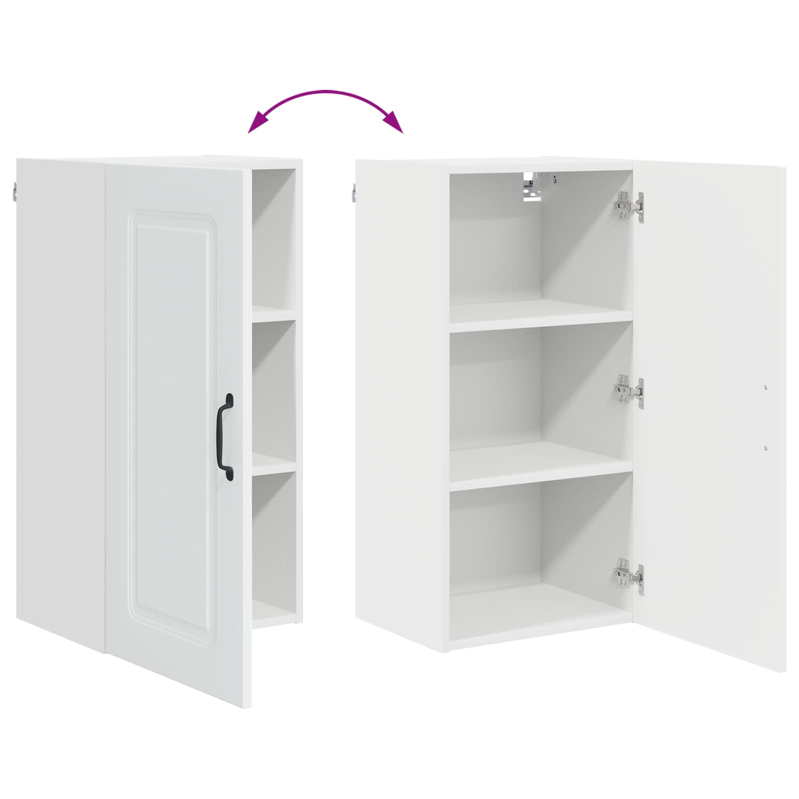 Kitchen Cabinet Kalmar High Gloss White 40 x 31 x 80 cm