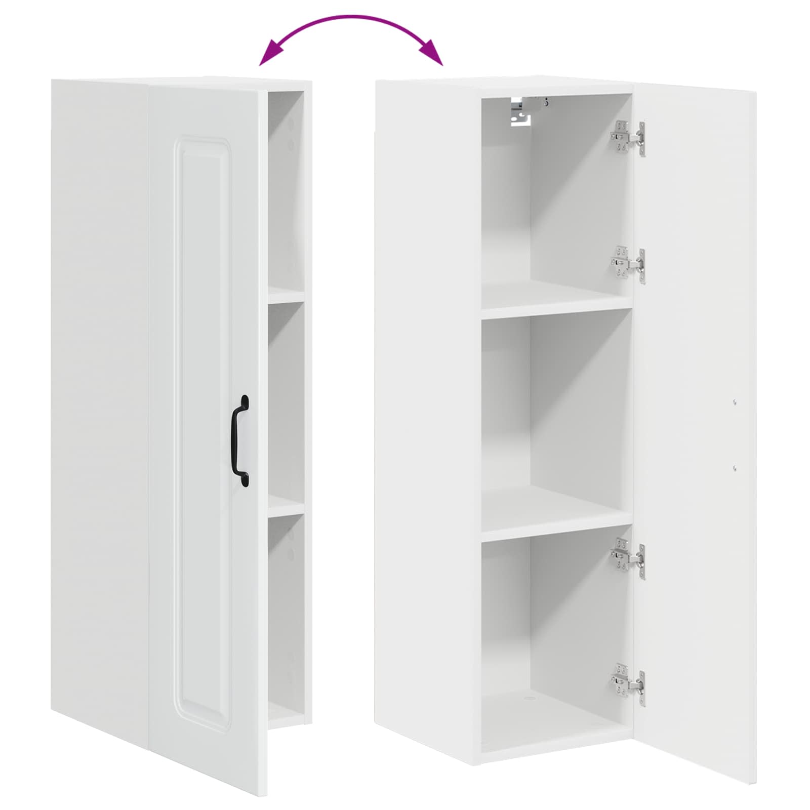 Kitchen Cabinet Kalmar High Gloss White 30 x 31 x 100 cm