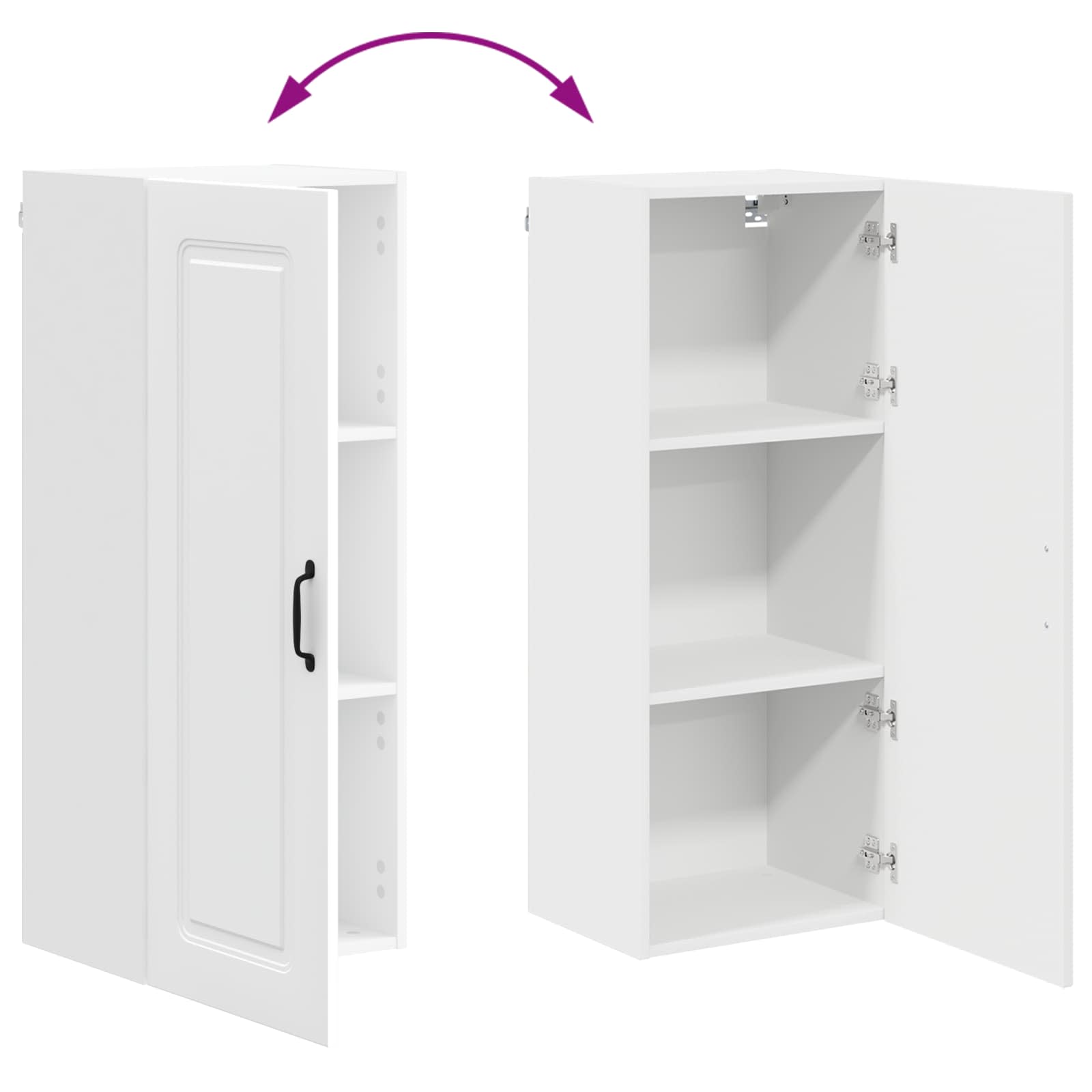 Kitchen Cabinet Kalmar High Gloss White 40 x 31 x 100 cm