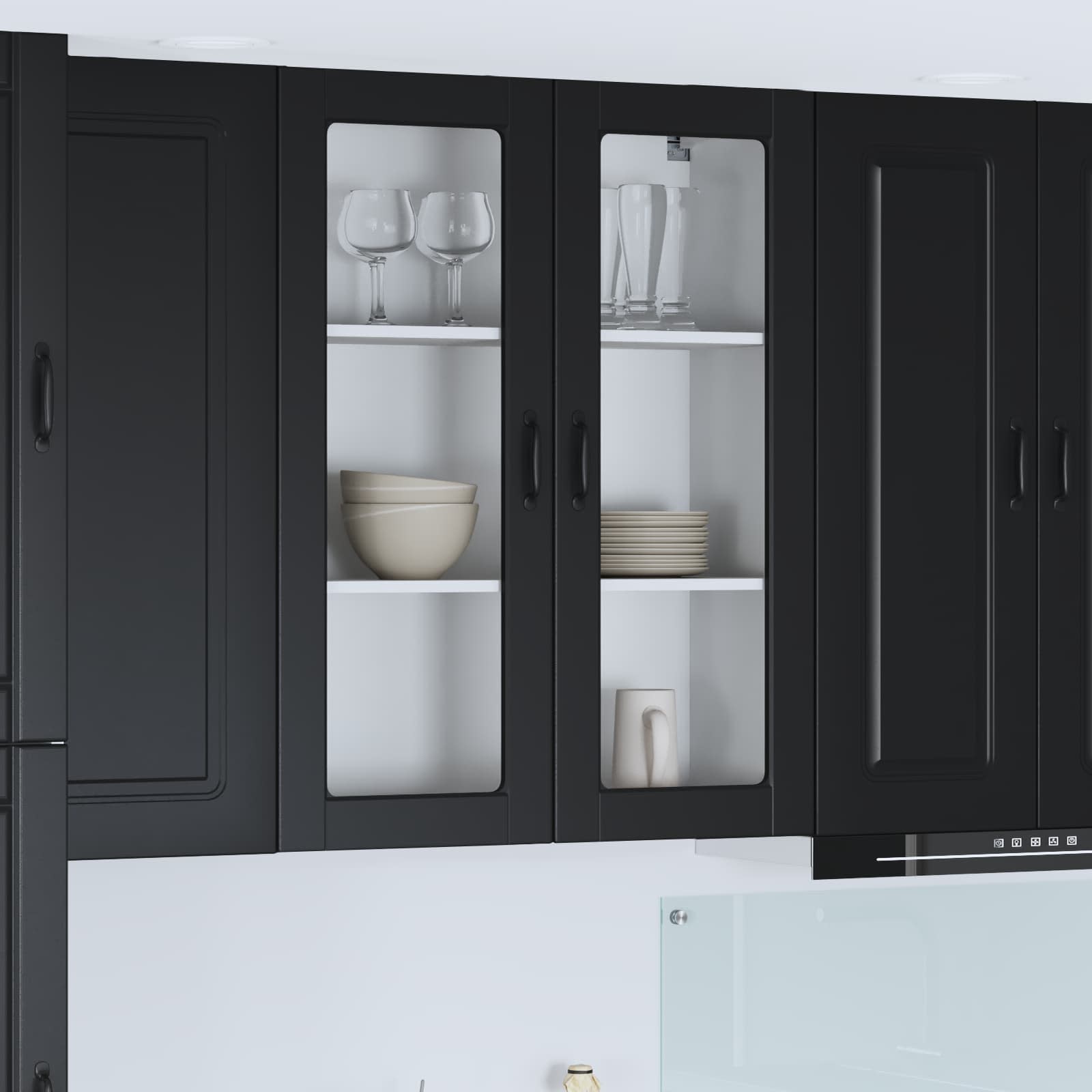 Kitchen Cabinet Kalmar Black 80 x 31 x 100 cm Engineered Wood