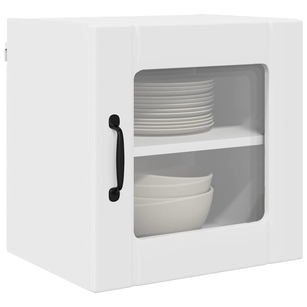 Wall Glass Cabinet LUCCA 2 pcs White 40 x 31 x 40 cm