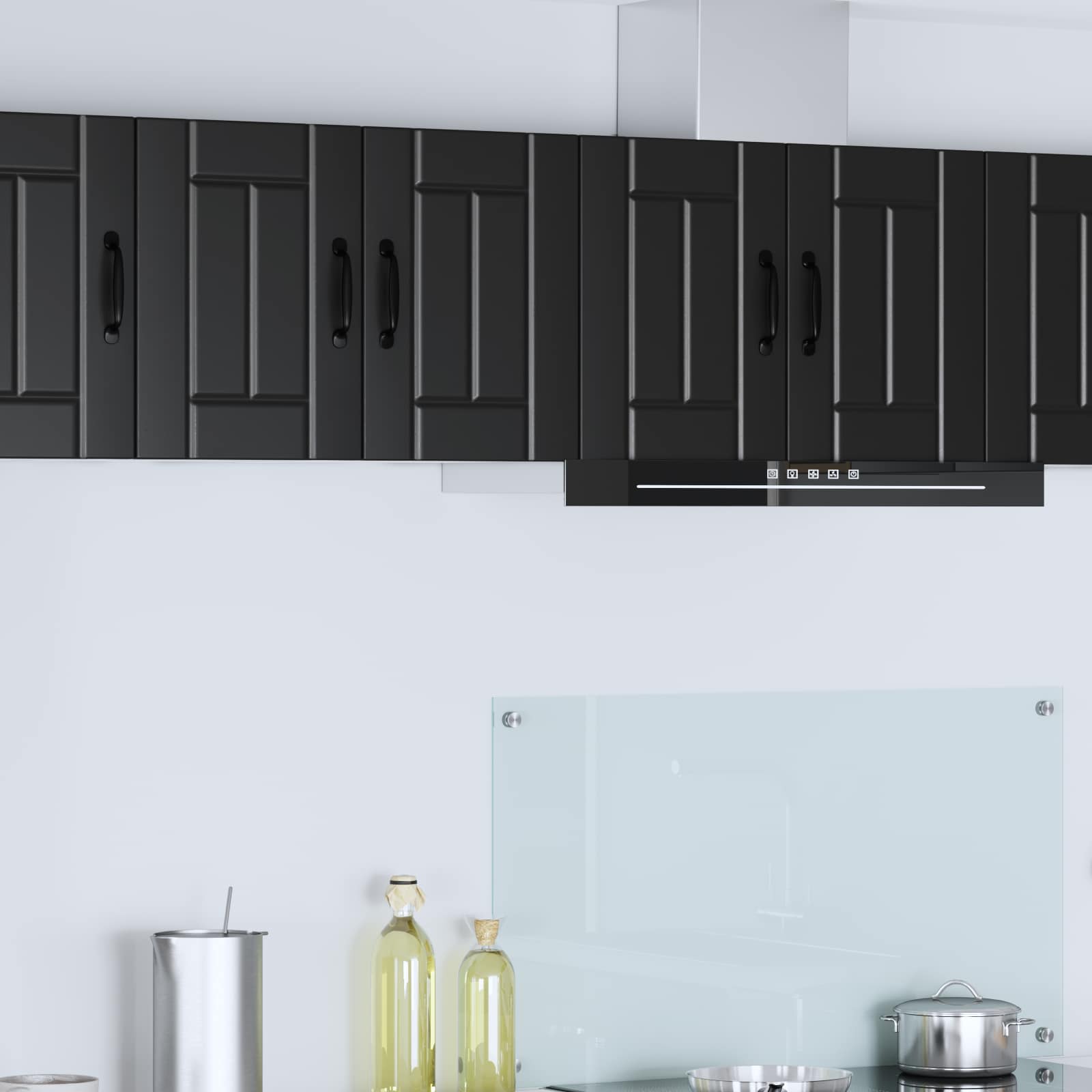 Wall Cabinet LUCCA 2 pcs Black 30 x 31 x 40 cm Engineered Wood