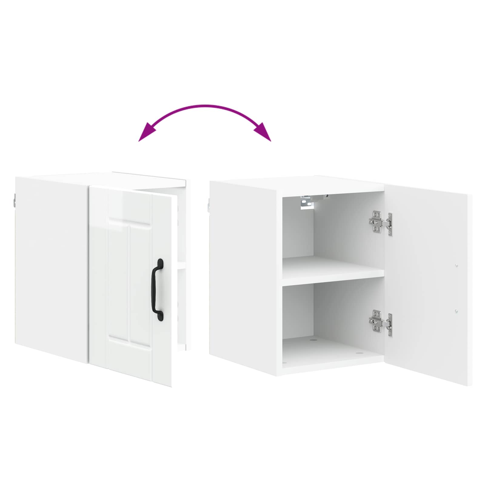 Wall Cabinet LUCCA High Gloss White 30 x 31 x 40 cm
