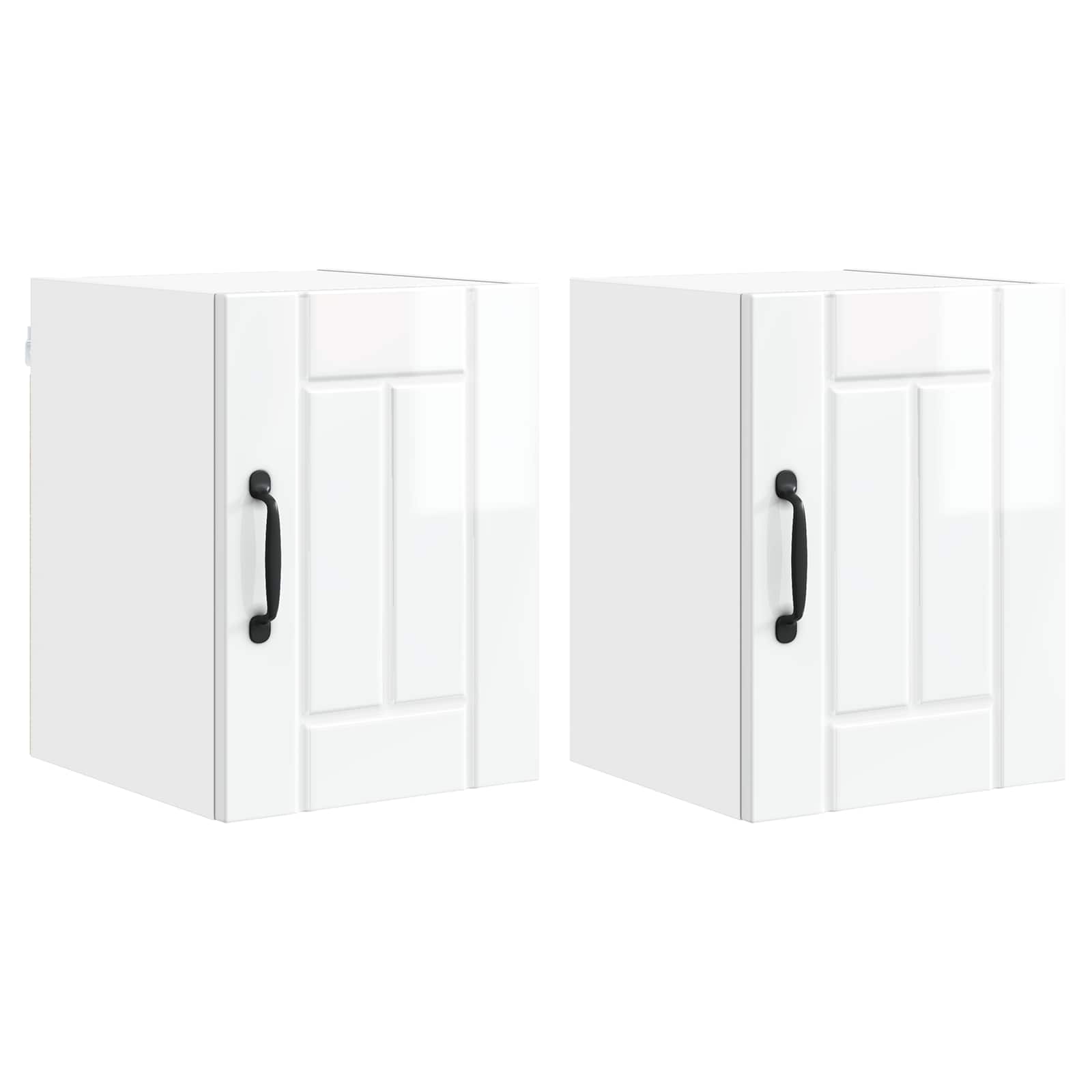 Wall Cabinet LUCCA 2 pcs High Gloss White 30 x 31 x 40 cm