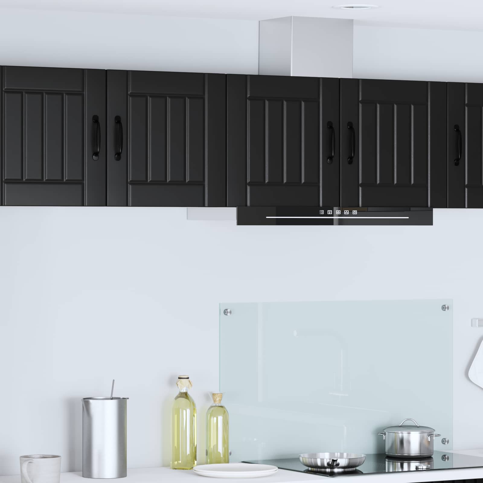 Wall Cabinet LUCCA 2 pcs Black 40 x 31 x 40 cm Engineered Wood