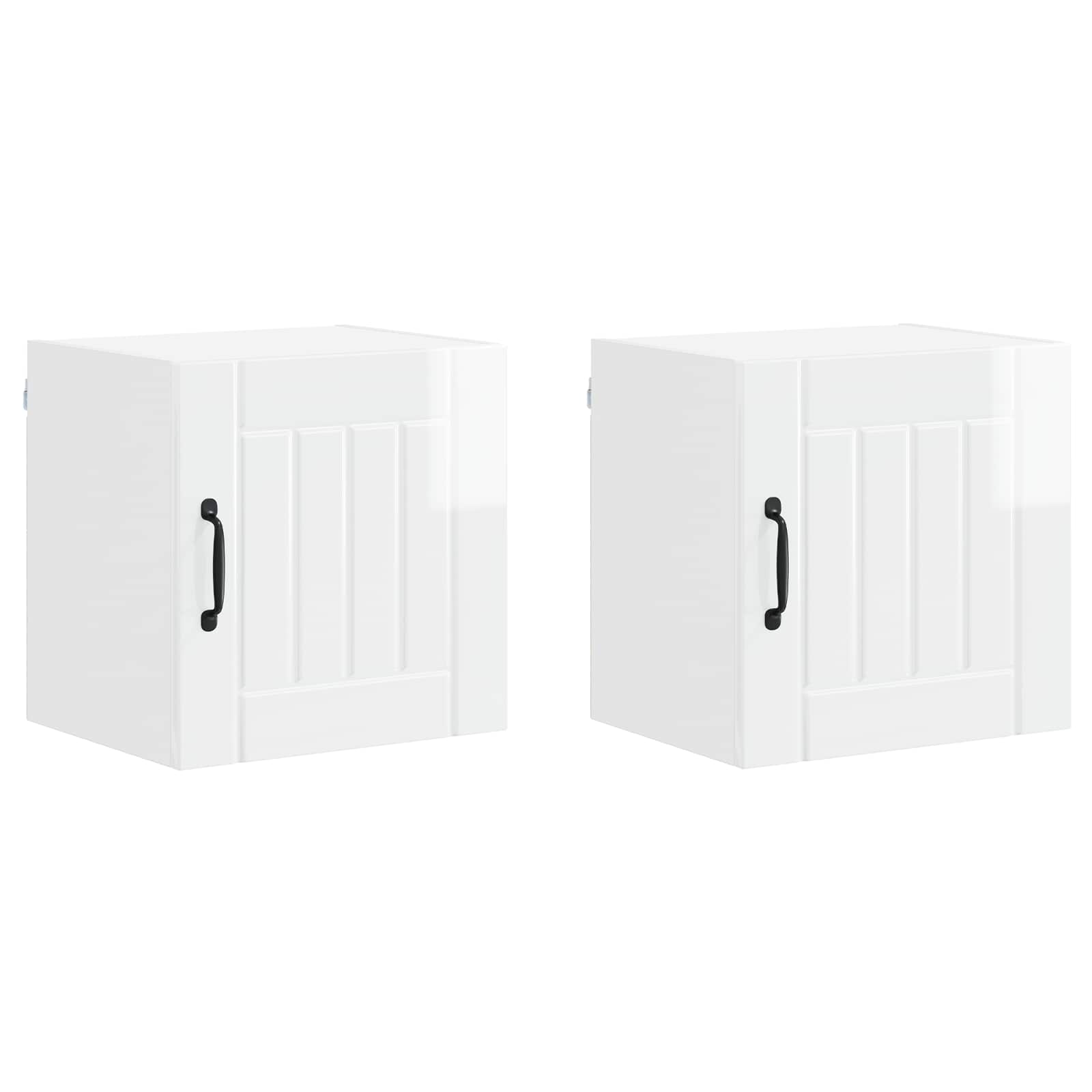 Wall Cabinet LUCCA 2 pcs High Gloss White 40 x 31 x 40 cm