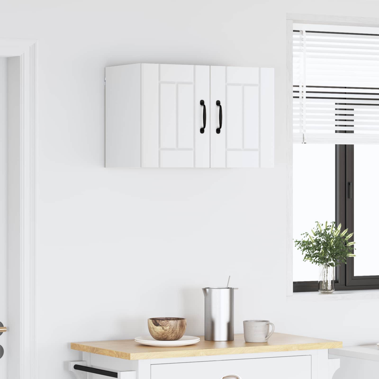 Wall Cabinet LUCCA White 60 x 31 x 40 cm Engineered Wood