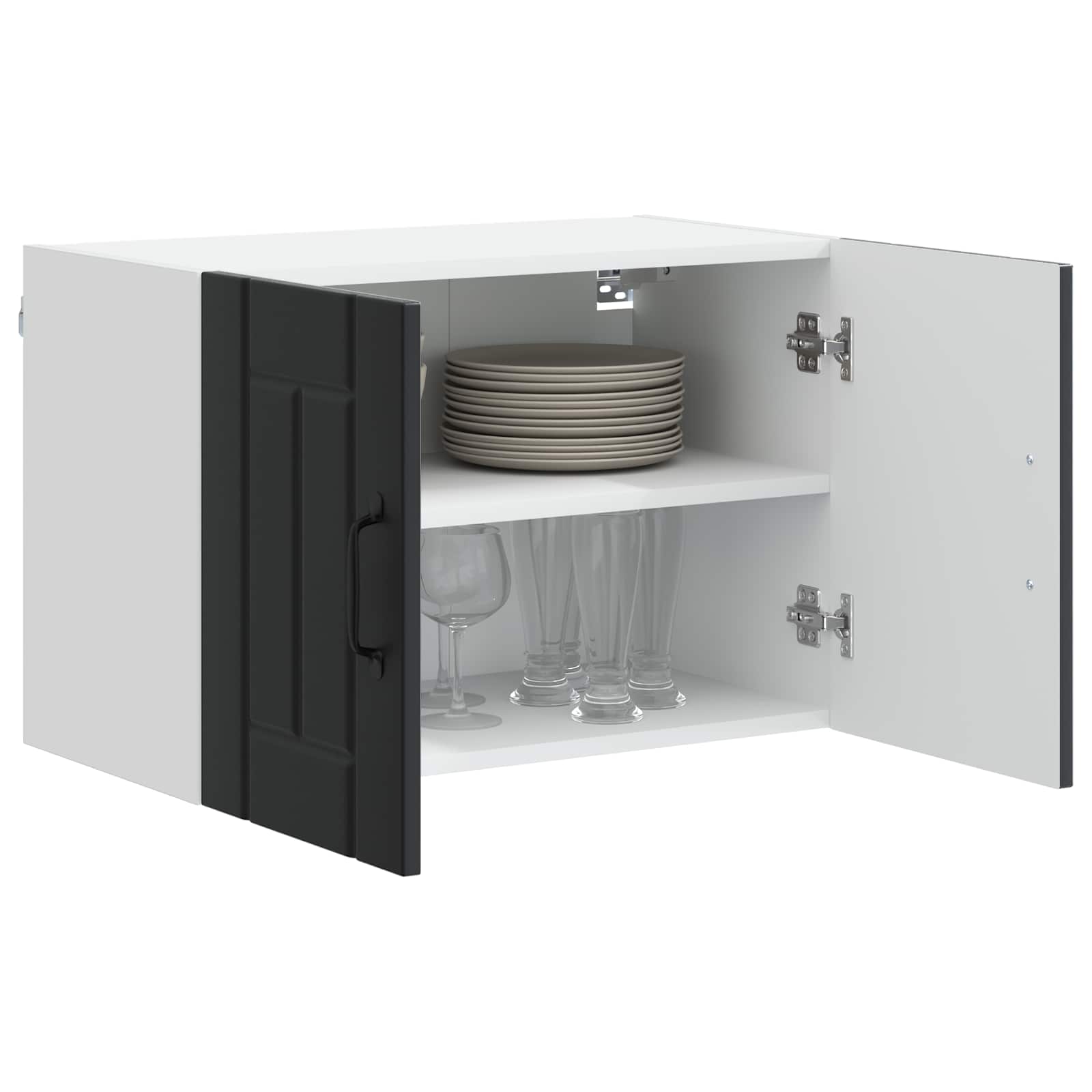 Wall Cabinet LUCCA Black 60 x 31 x 40 cm Engineered Wood