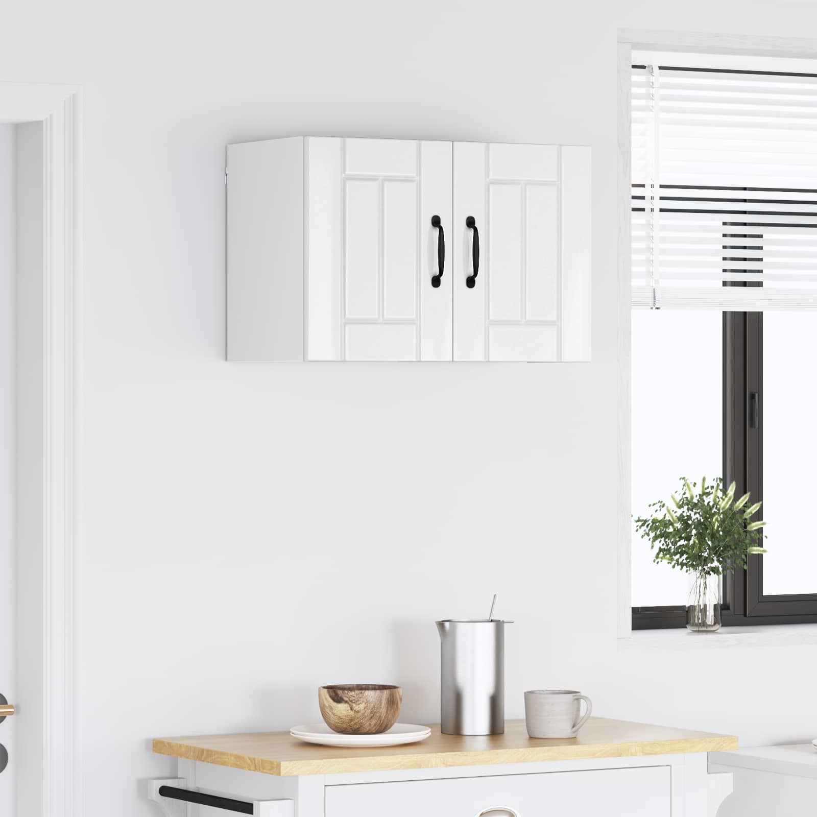 Wall Cabinet LUCCA High Gloss White 60 x 31 x 40 cm