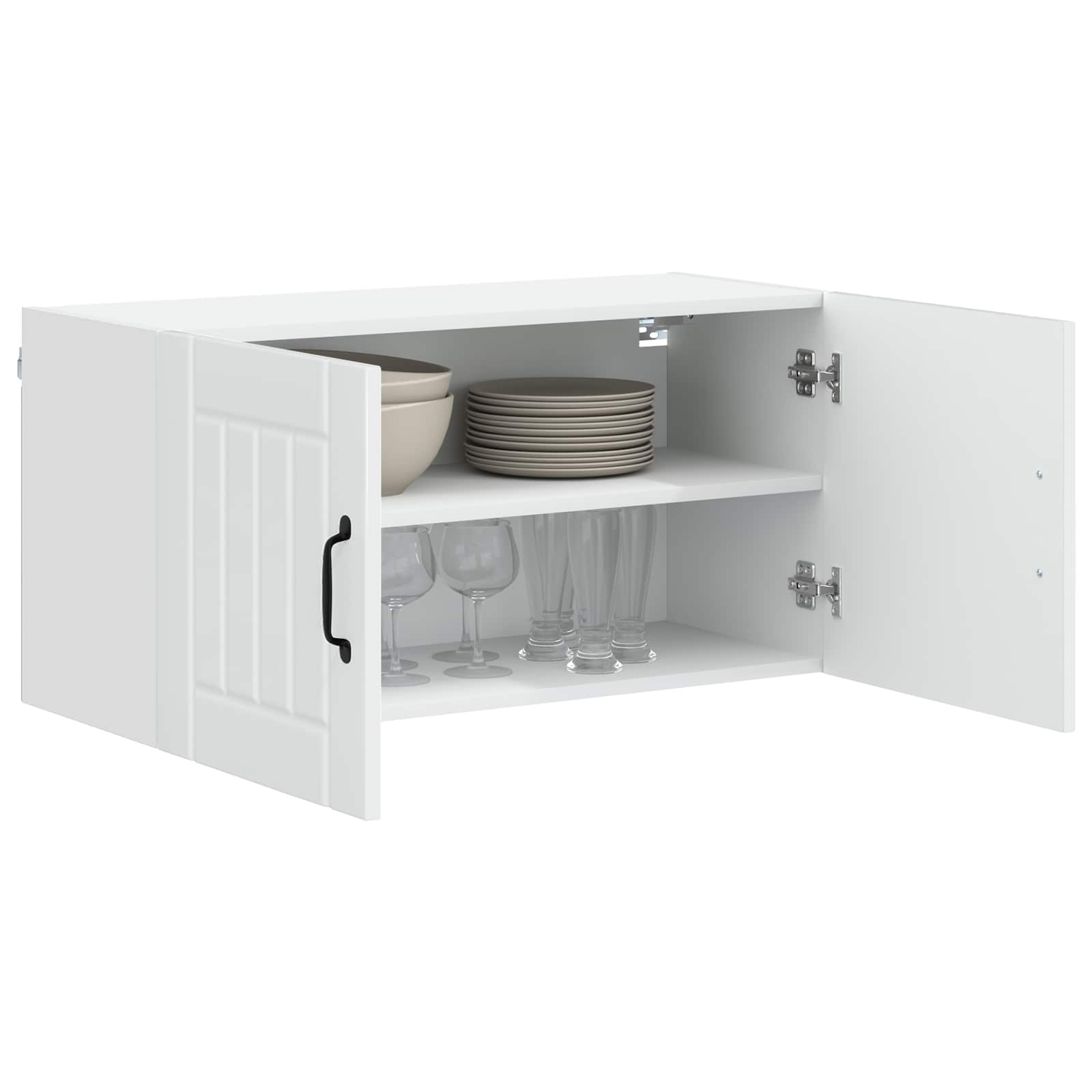 Wall Cabinet LUCCA High Gloss White 80 x 31 x 40 cm