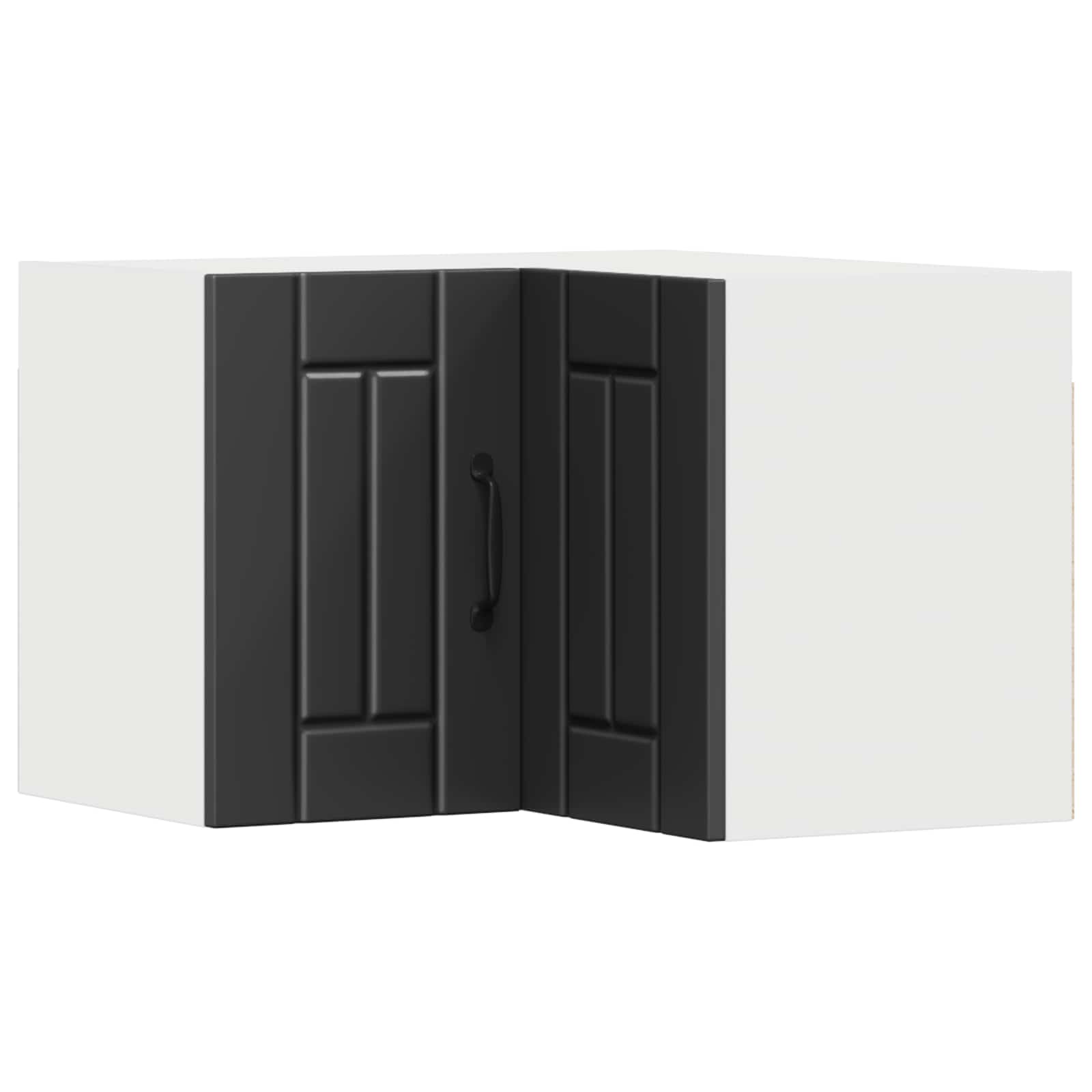 Wall Corner Cabinet LUCCA Black 57 x 57 x 40 cm Engineered Wood