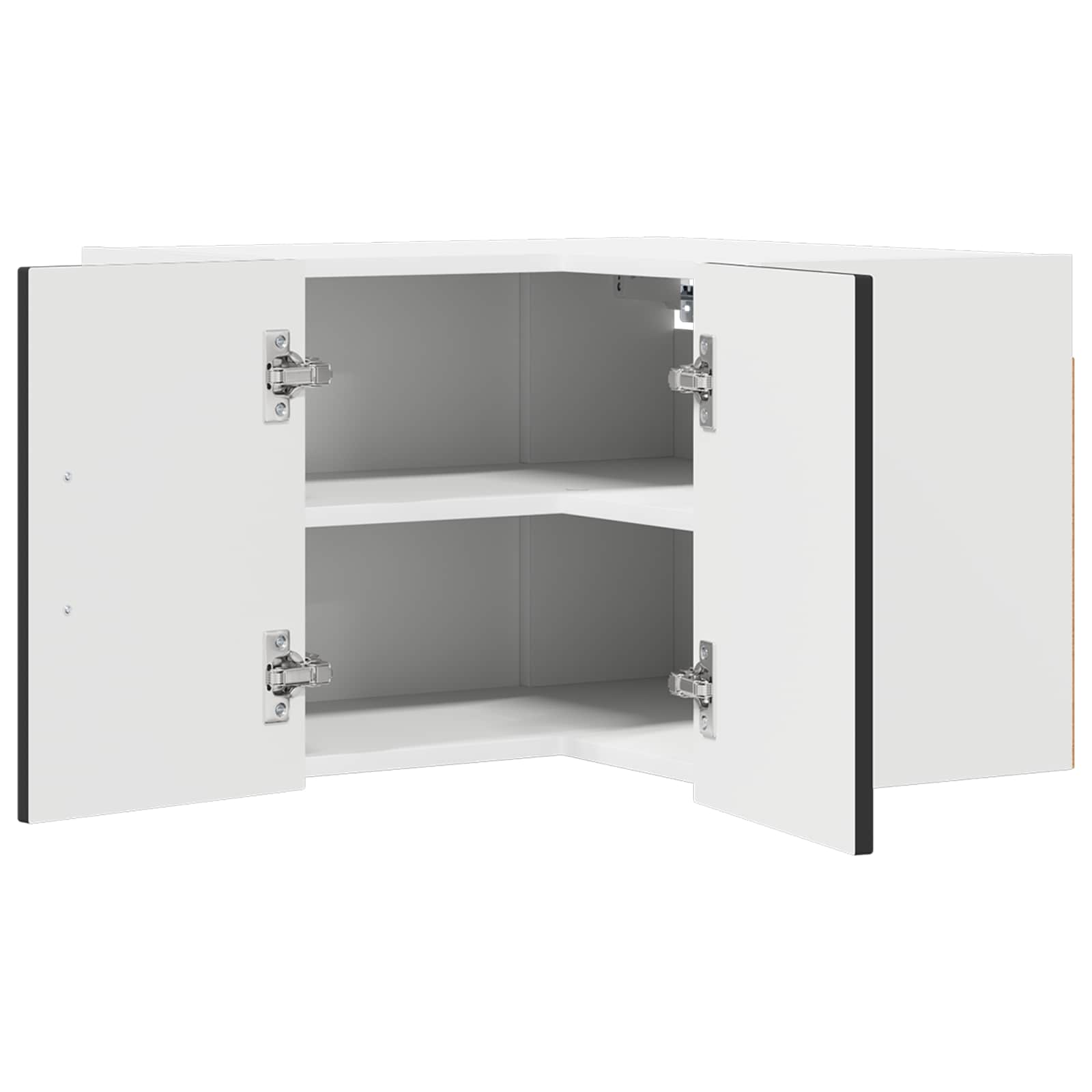 Wall Corner Cabinet LUCCA Black 57 x 57 x 40 cm Engineered Wood