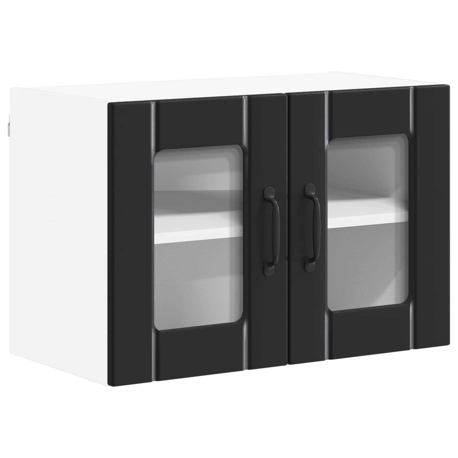 Wall Glass Cabinet LUCCA Black 60 x 31 x 40 cm Engineered Wood