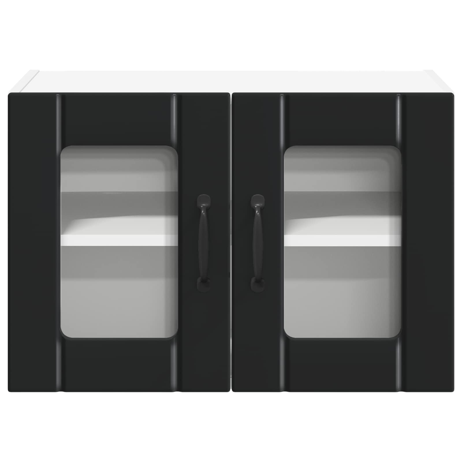 Wall Glass Cabinet LUCCA Black 60 x 31 x 40 cm Engineered Wood