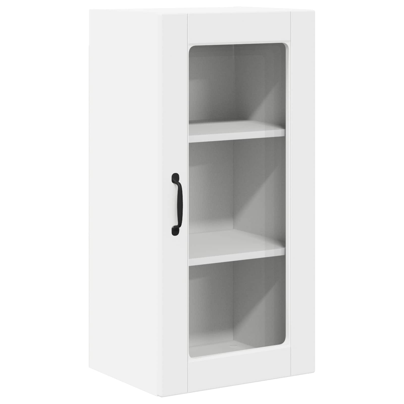 Wall Glass Cabinet LUCCA White 40 x 31 x 80 cm Engineered Wood