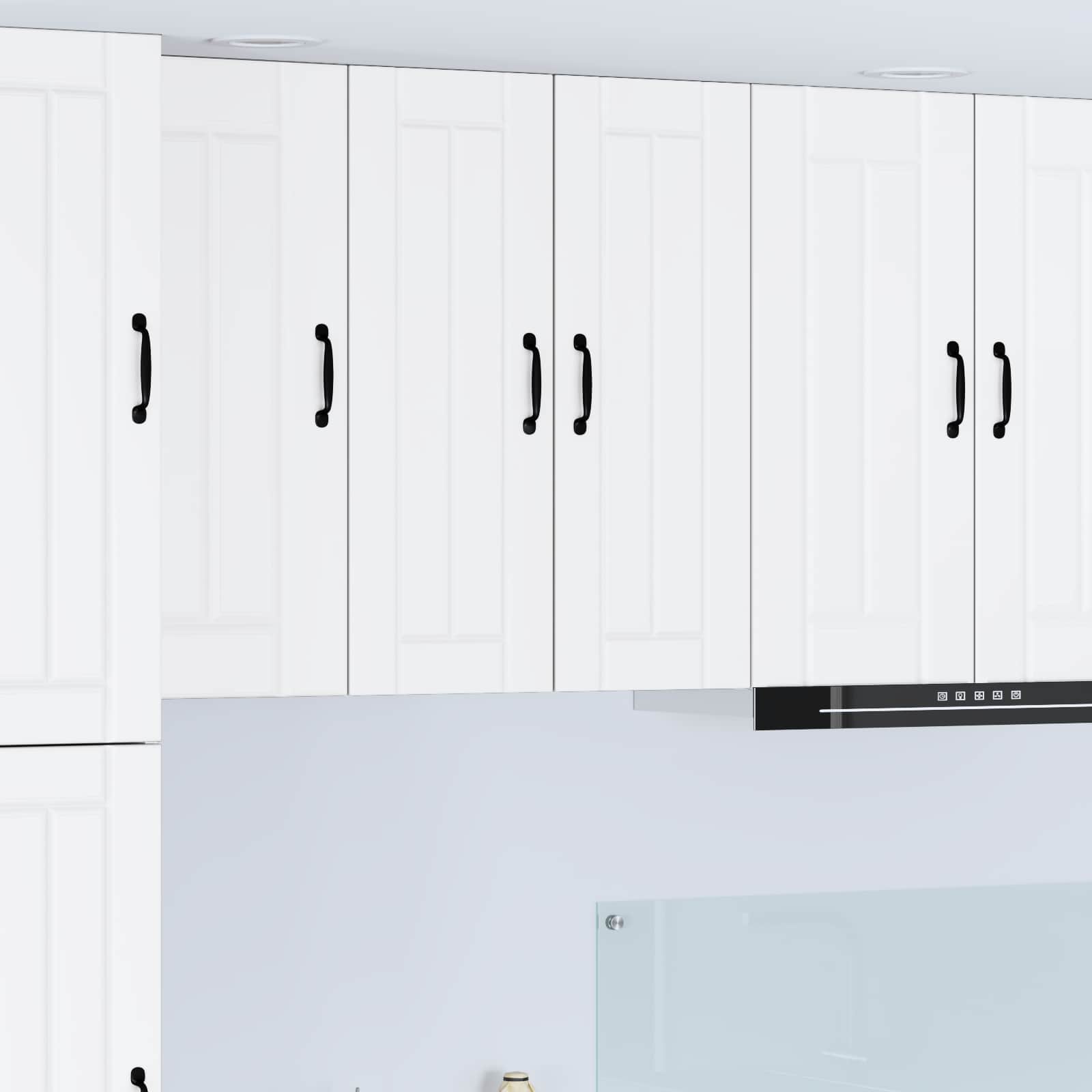 Wall Cabinet LUCCA 2 pcs White Engineered Wood