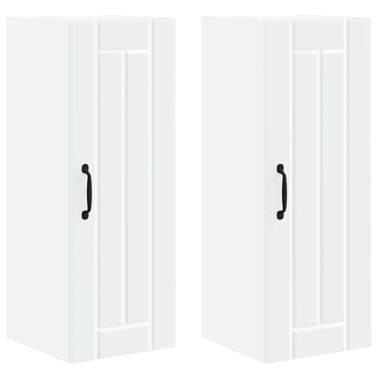 Wall Cabinet LUCCA 2 pcs White Engineered Wood