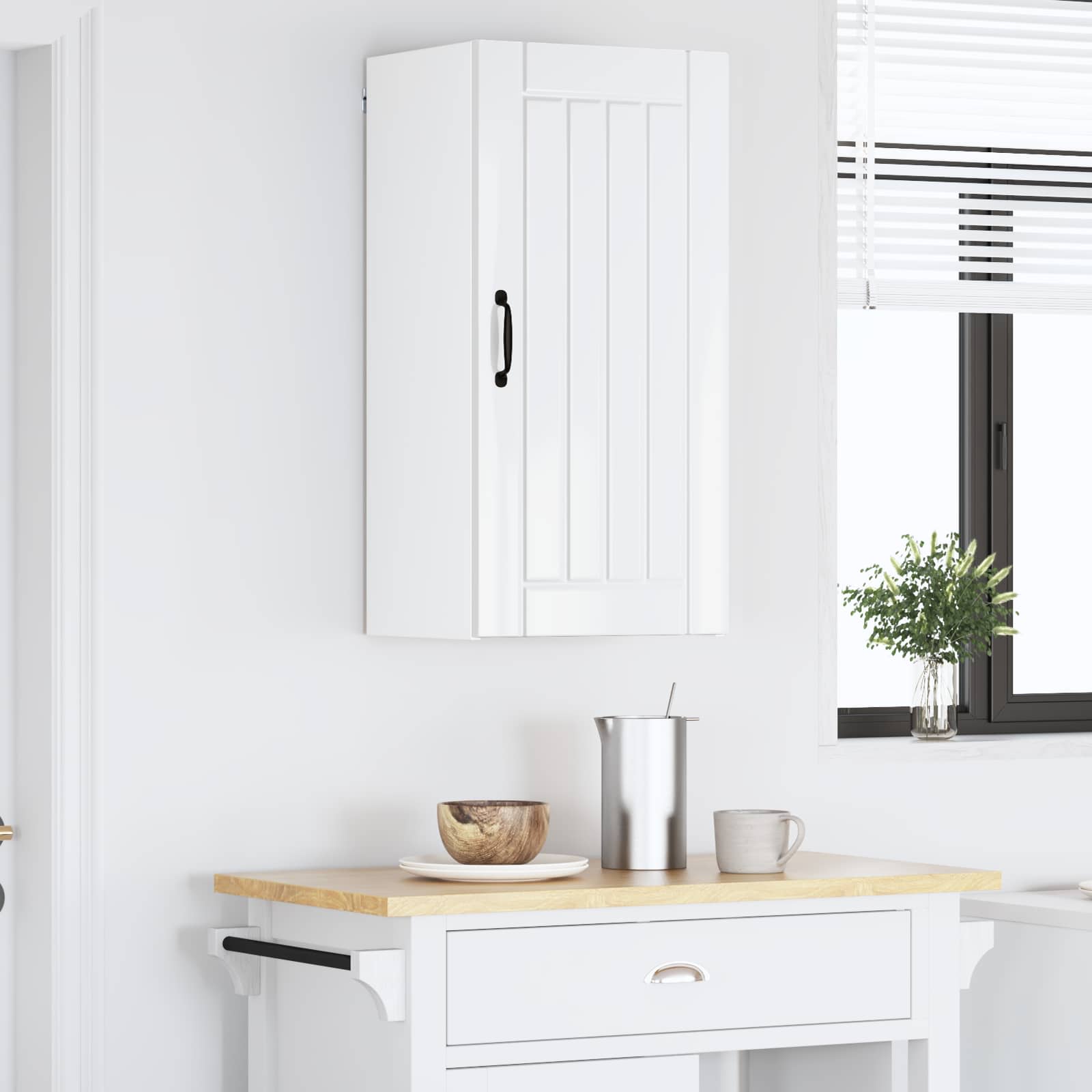 Wall Cabinet LUCCA High Gloss White 40 x 31 x 80 cm