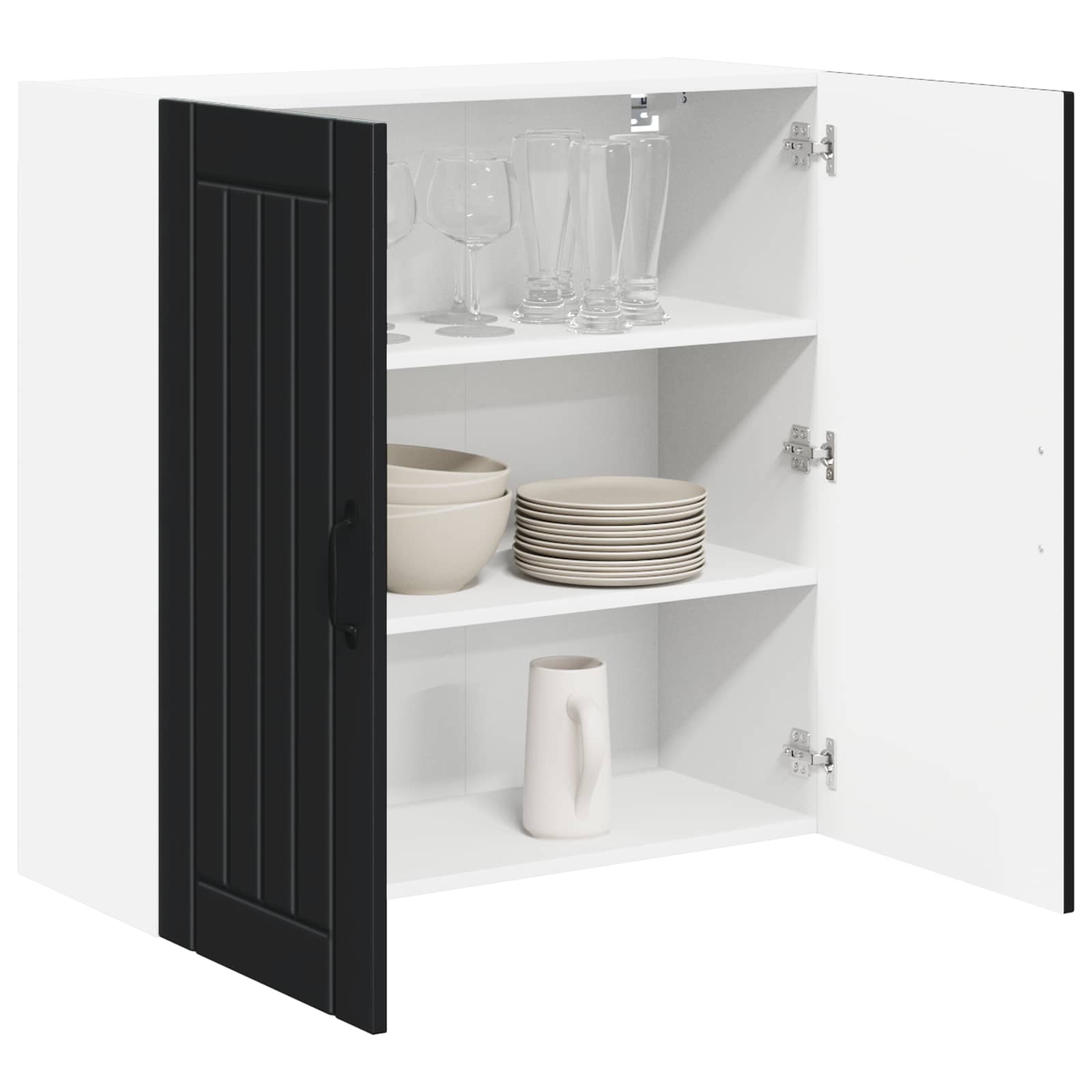 Wall Cabinet LUCCA Black 80 x 31 x 80 cm Engineered Wood
