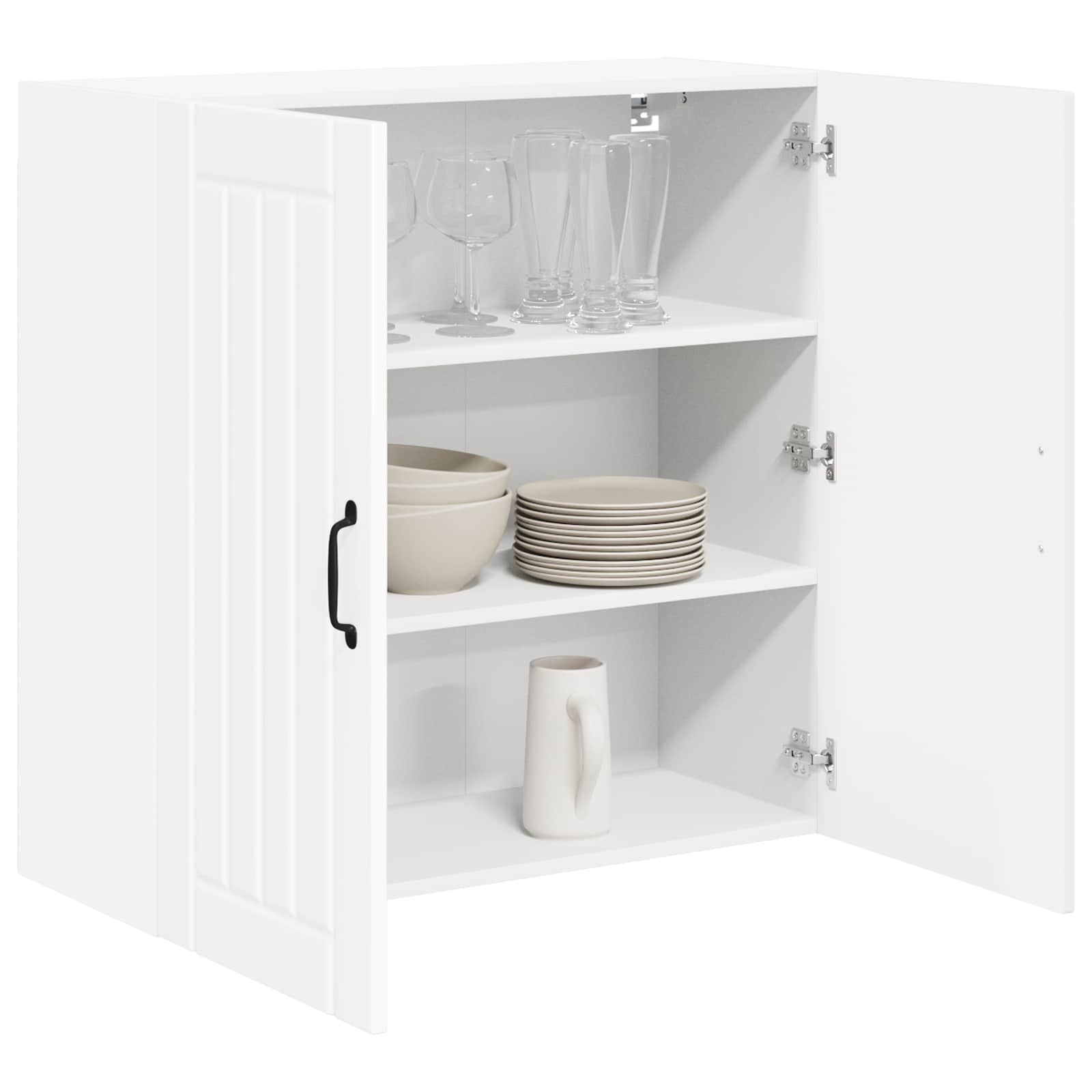 Wall Cabinet LUCCA High Gloss White 80 x 31 x 80 cm