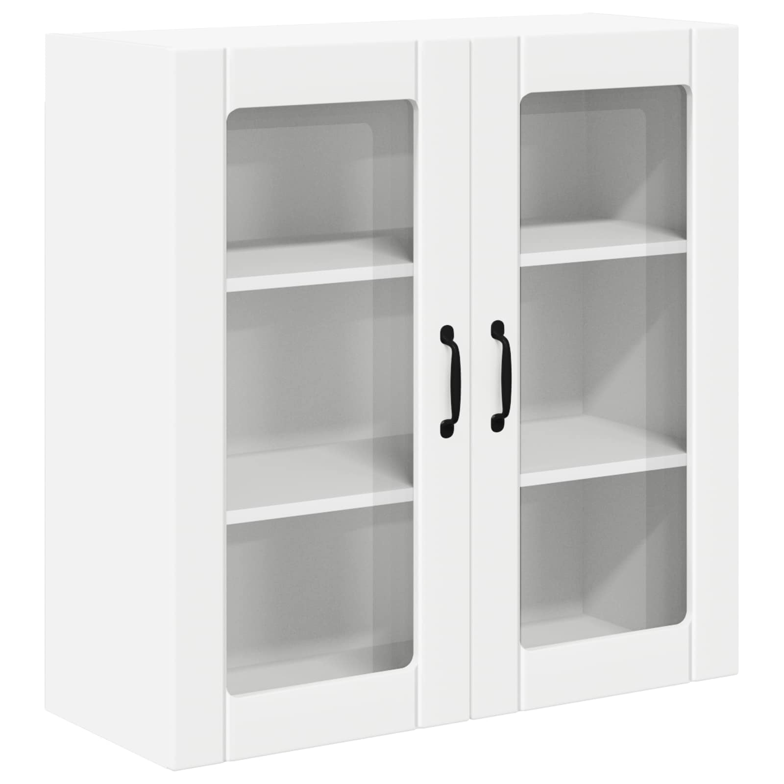 Wall Glass Cabinet LUCCA White 80 x 31 x 80 cm Engineered Wood