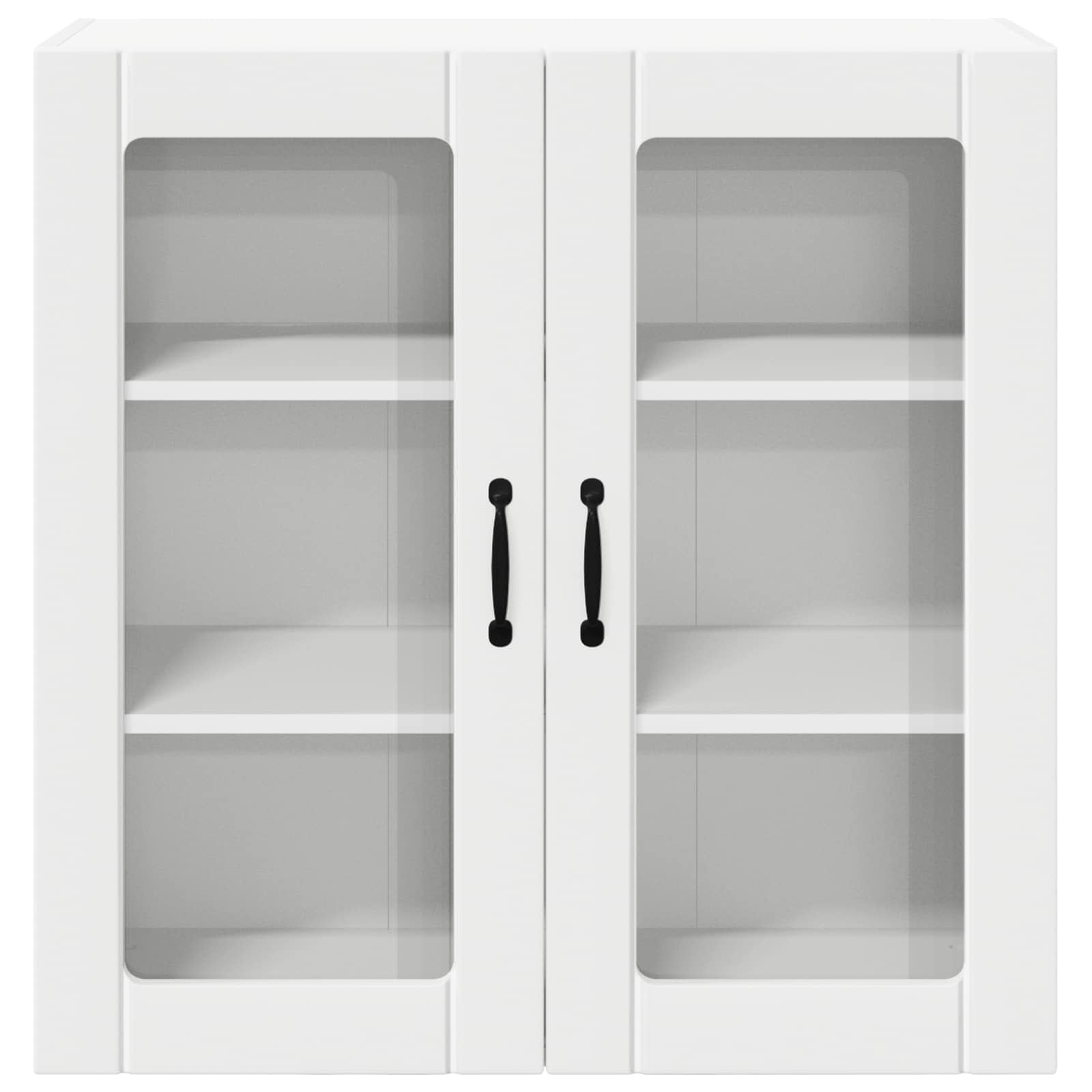 Wall Glass Cabinet LUCCA White 80 x 31 x 80 cm Engineered Wood