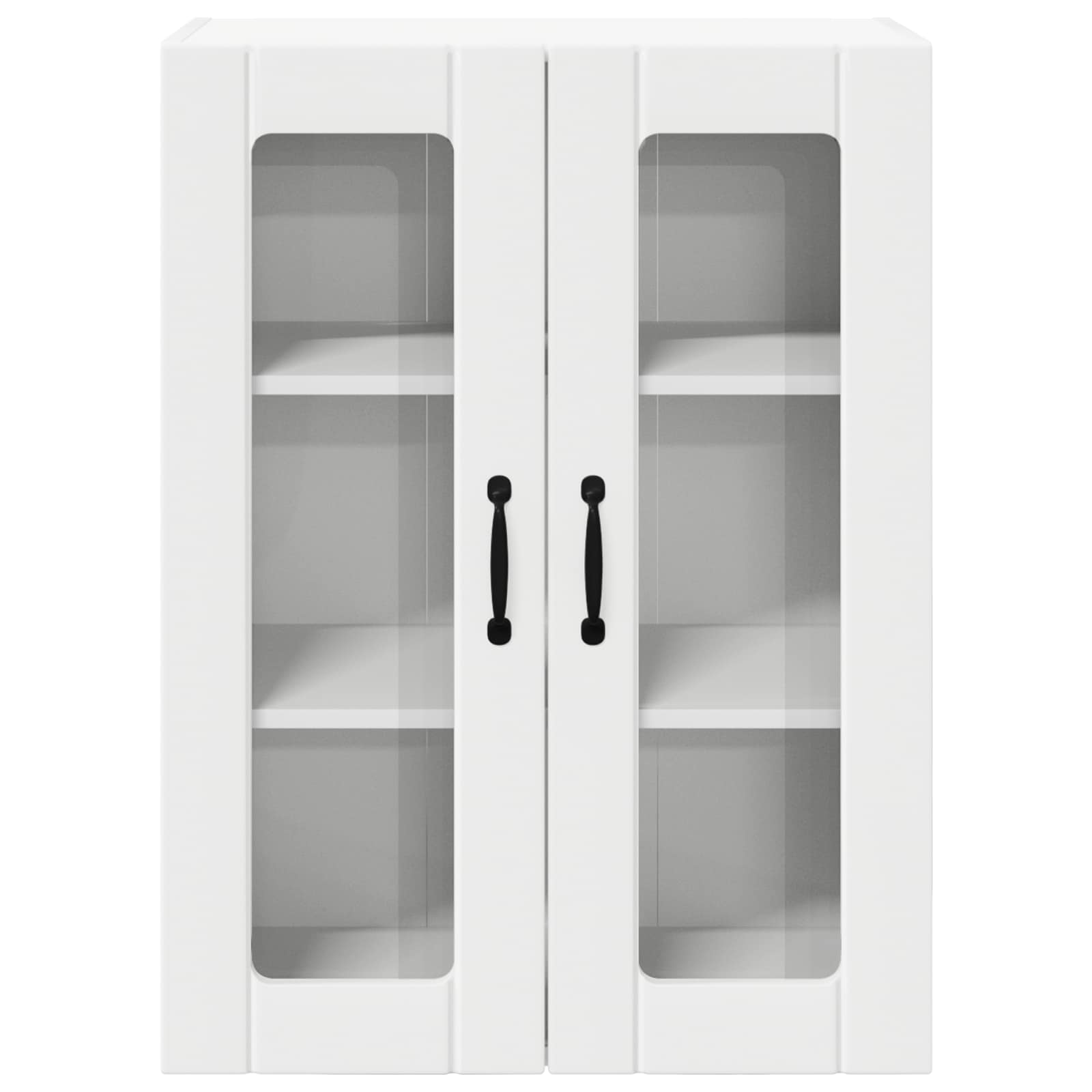 Wall Glass Cabinet LUCCA White 60 x 31 x 80 cm Engineered Wood