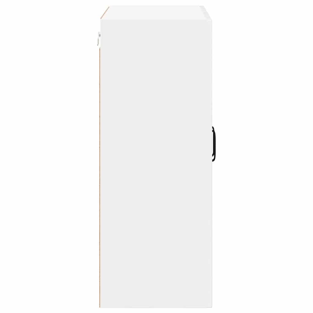 Wall Glass Cabinet LUCCA High Gloss White 60 x 31 x 80 cm