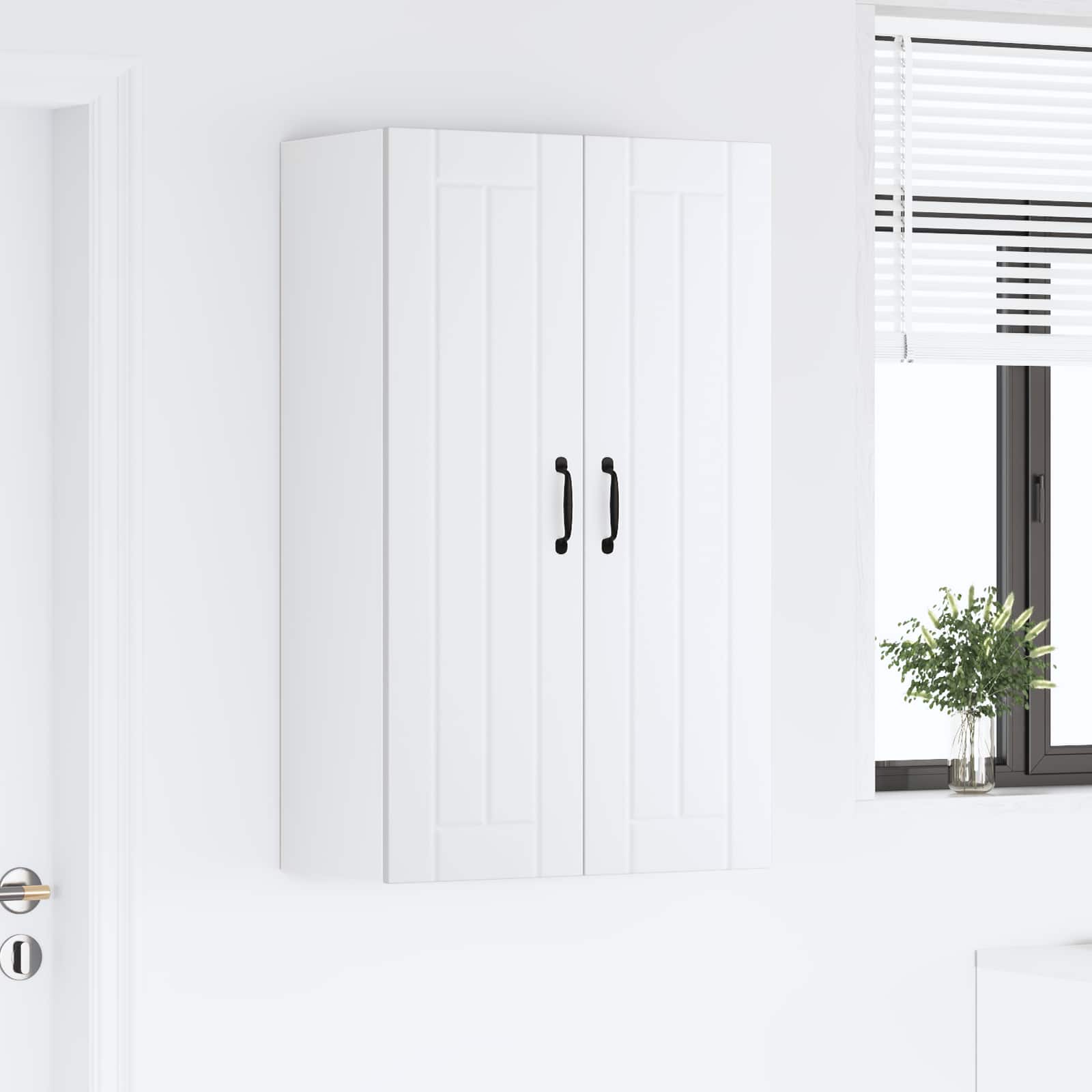 Wall Cabinet LUCCA White 60 x 31 x 100 cm Engineered Wood