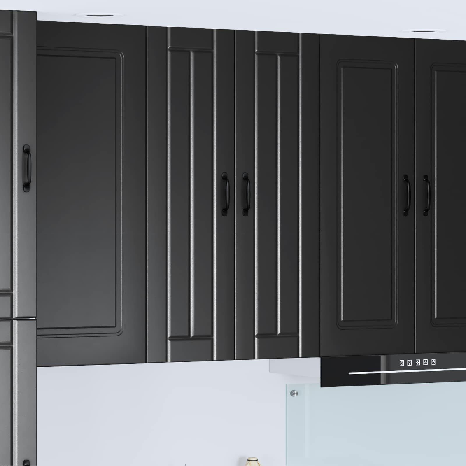 Wall Cabinet LUCCA Black 60 x 31 x 100 cm Engineered Wood