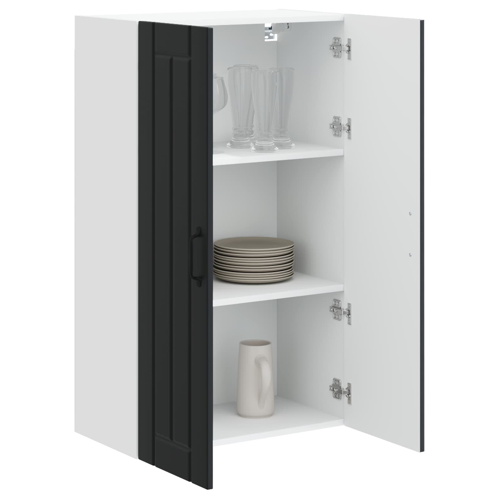 Wall Cabinet LUCCA Black 60 x 31 x 100 cm Engineered Wood