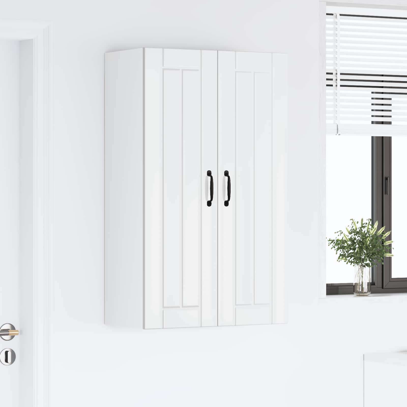 Wall Cabinet LUCCA High Gloss White 60 x 31 x 100 cm