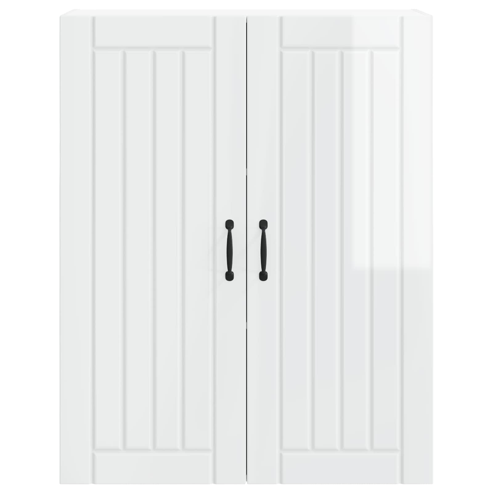 Wall Cabinet LUCCA High Gloss White 80 x 31 x 100 cm