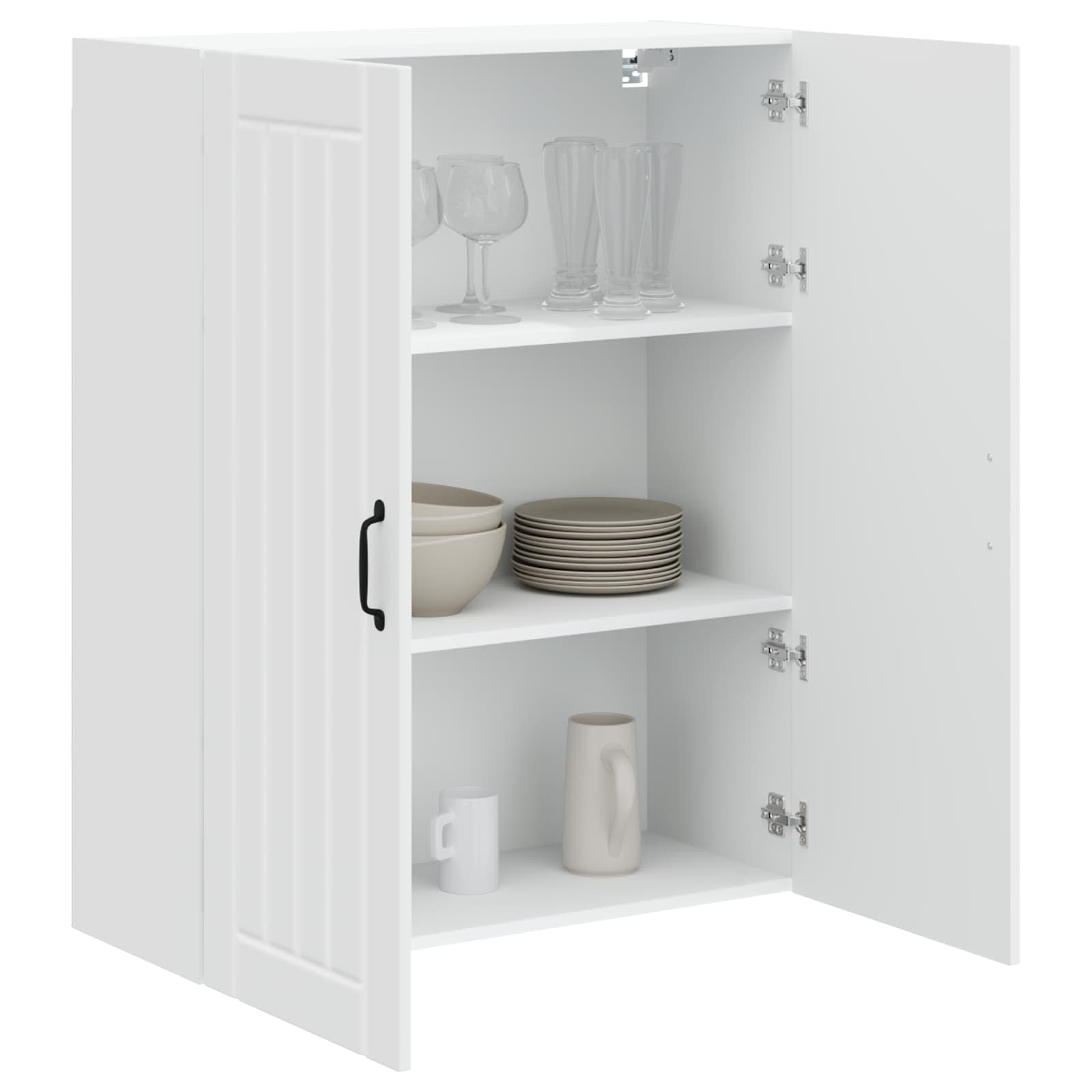 Wall Cabinet LUCCA High Gloss White 80 x 31 x 100 cm
