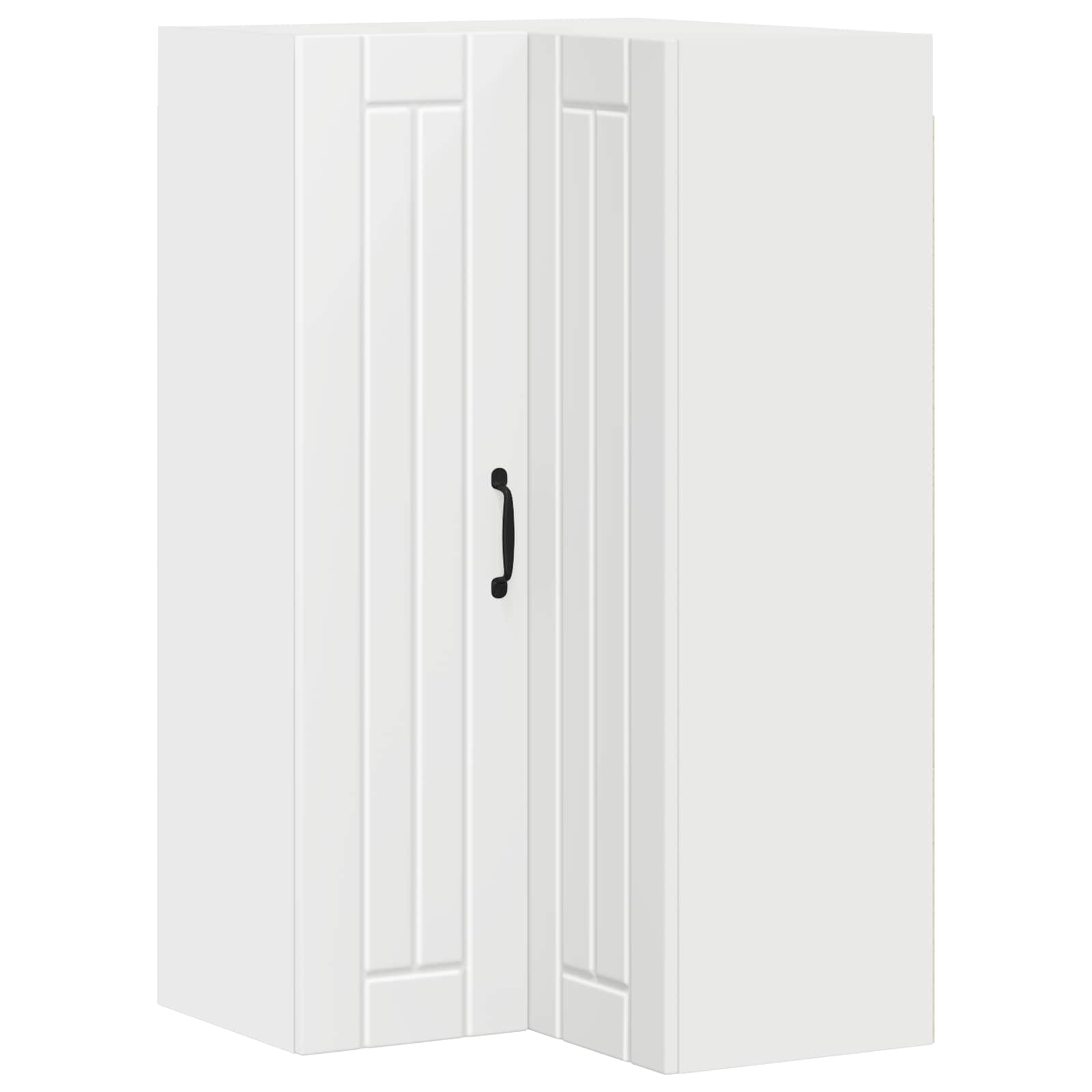 Wall Corner Cabinet LUCCA White 57 x 57 x 100 cm