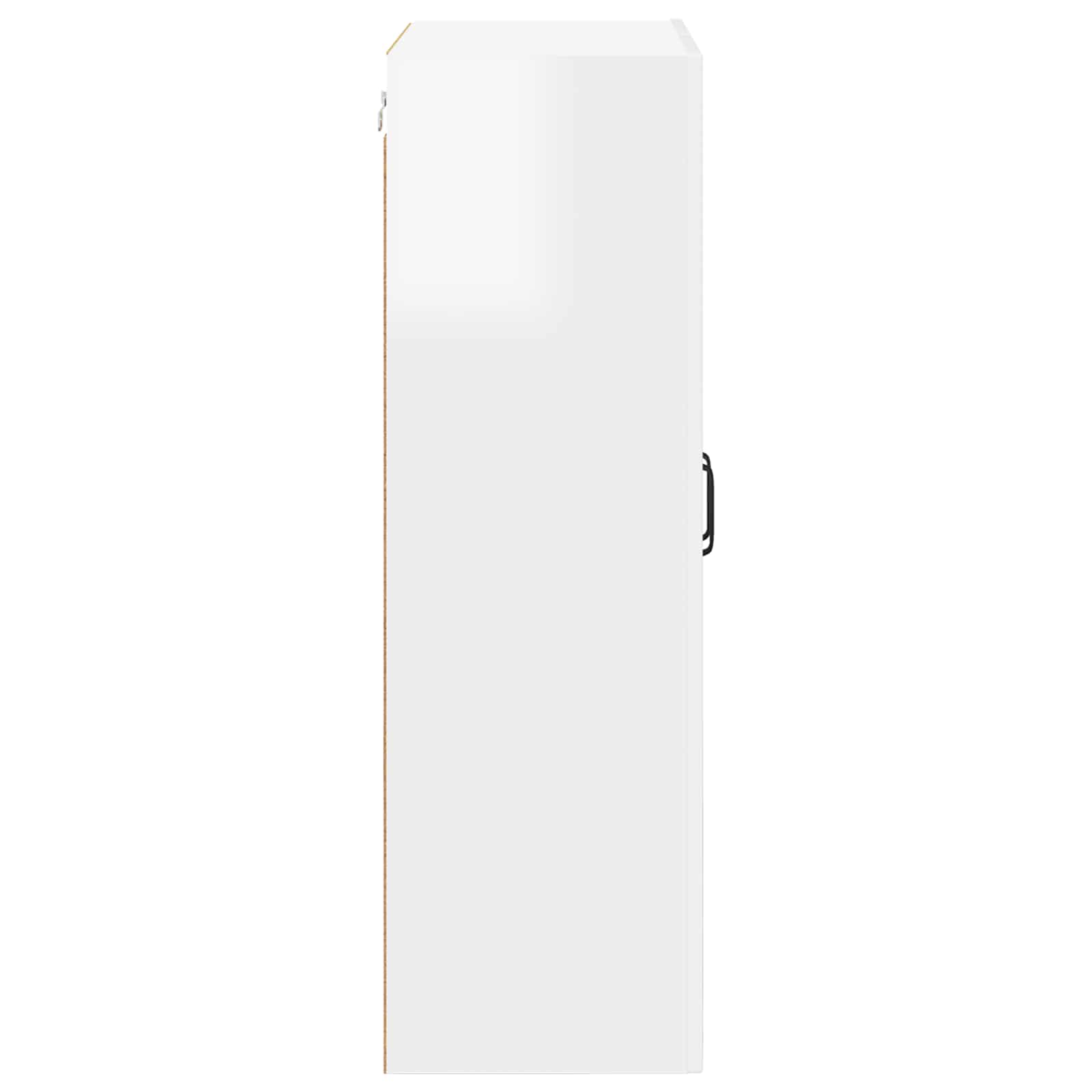Wall Glass Cabinet LUCCA High Gloss White 60 x 31 x 100 cm