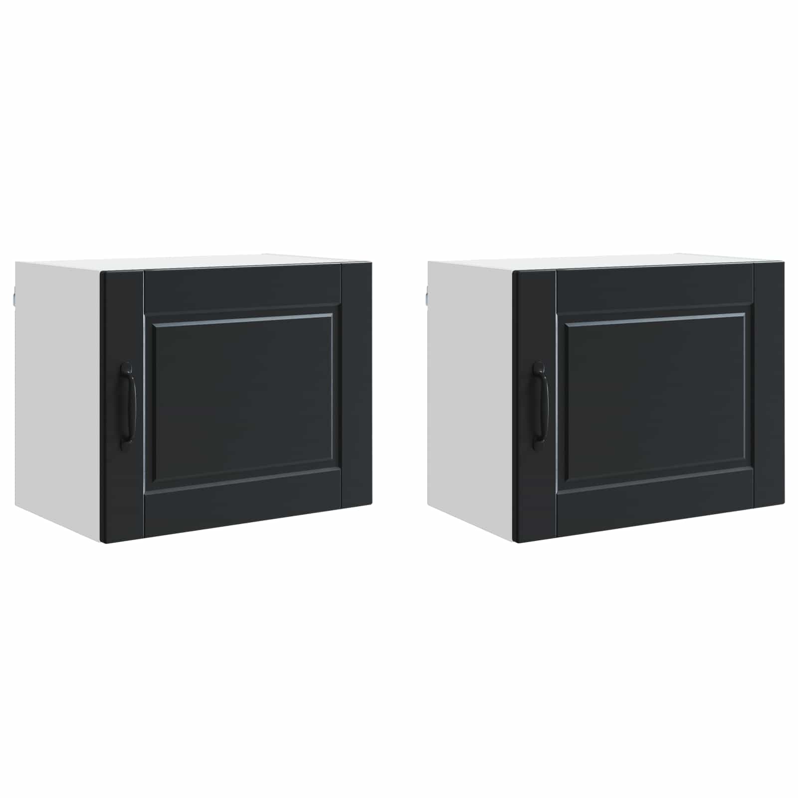 Kitchen Cabinet 2 pcs Black 50 x 31 x 40 cm Engineered Wood