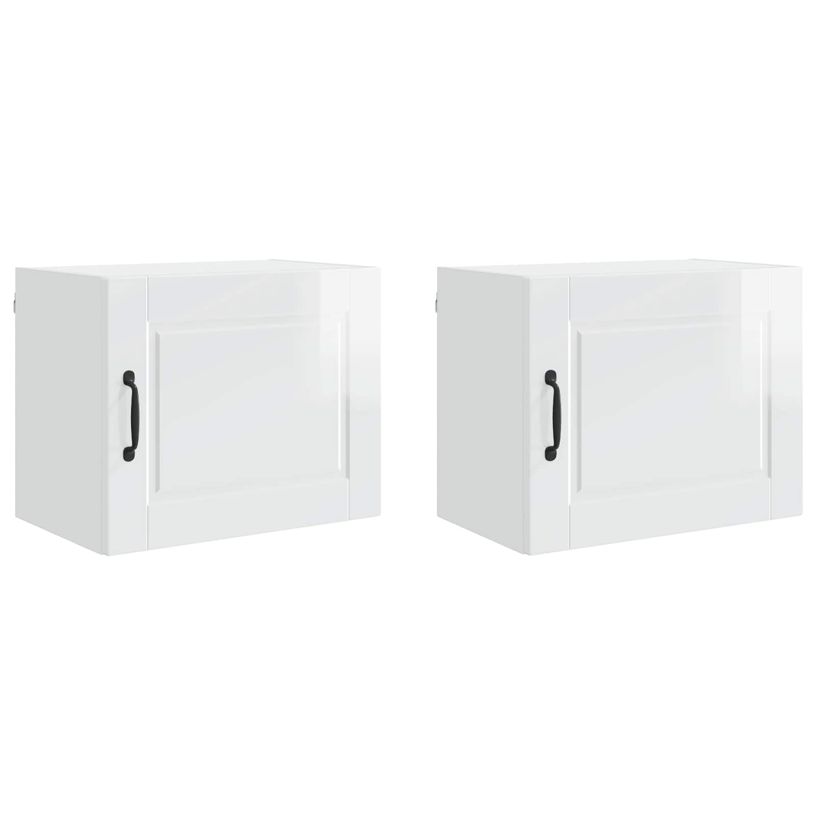 Wall Cabinet PORTO 2 pcs High Gloss White 50 x 31 x 40 cm