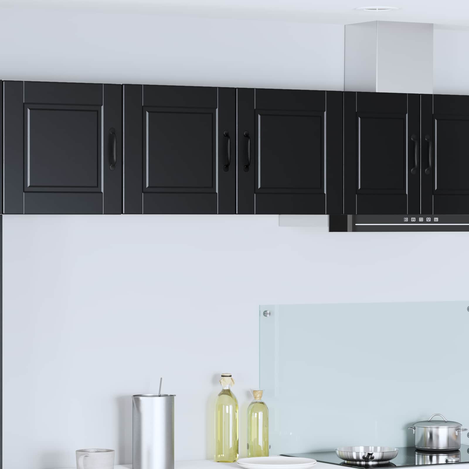 Kitchen Cabinet with Door Black 80 x 31 x 40 cm Engineered Wood
