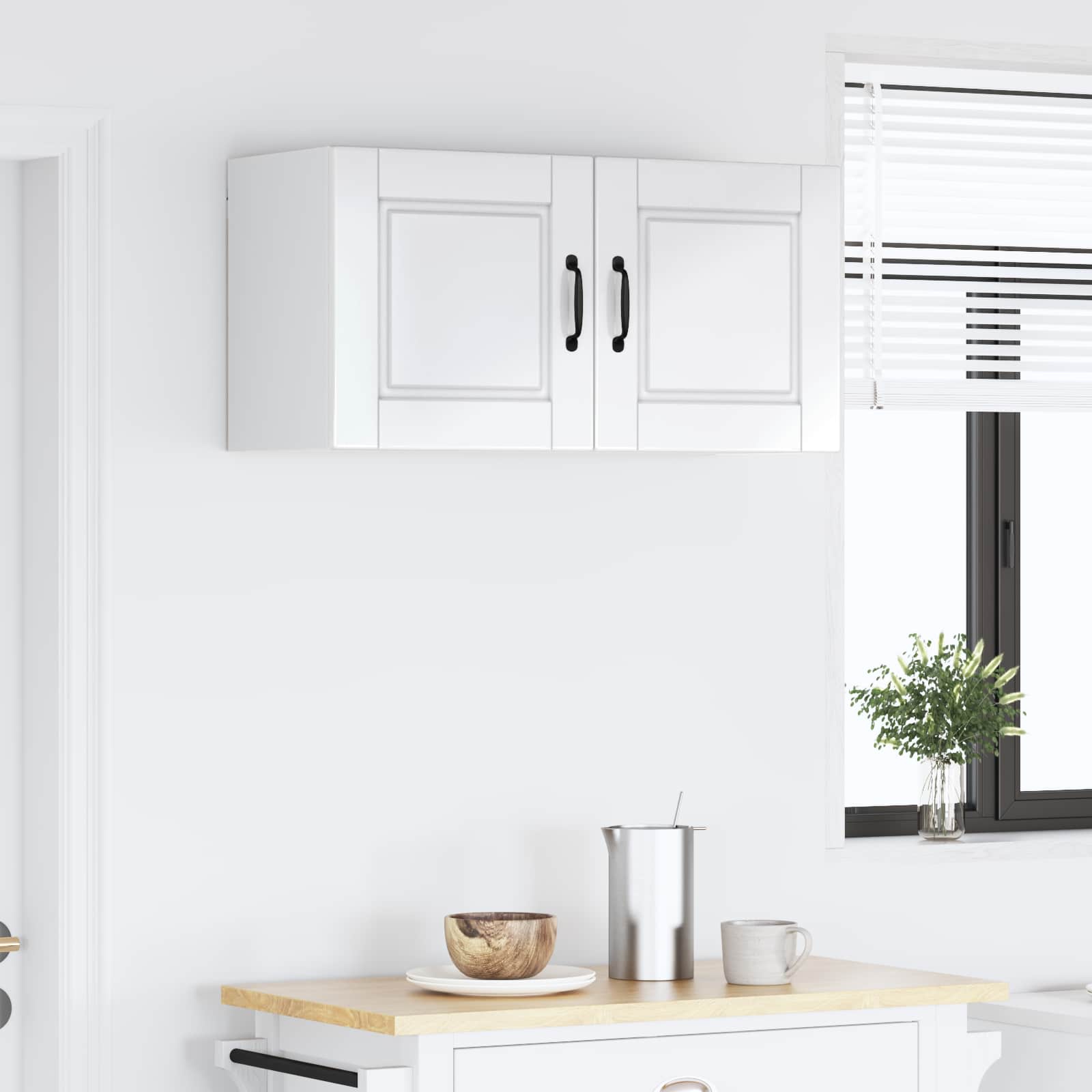 Wall Cabinet PORTO High Gloss White 80 x 31 x 40 cm