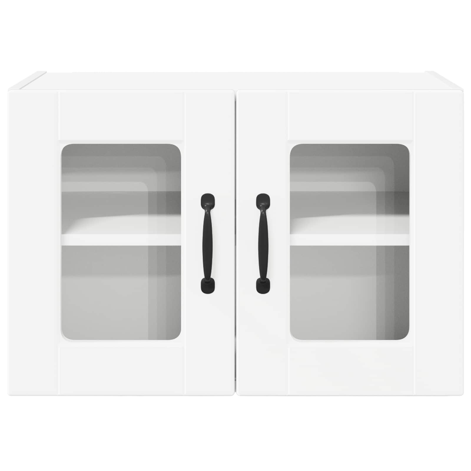 Wall Glass Cabinet PORTO White 60 x 31 x 40 cm Engineered Wood